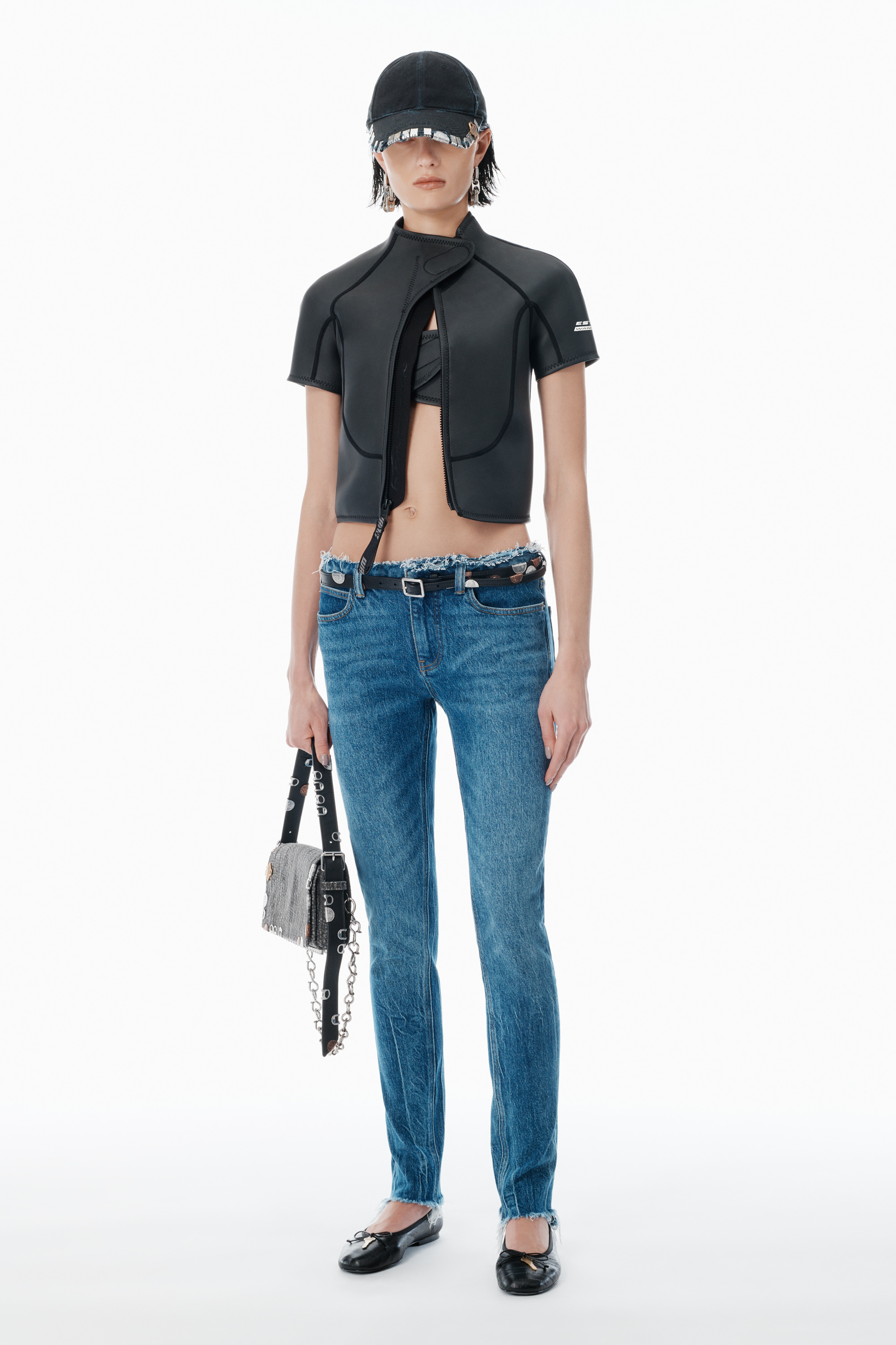 deep blue pre-styled skinny jeans - 2