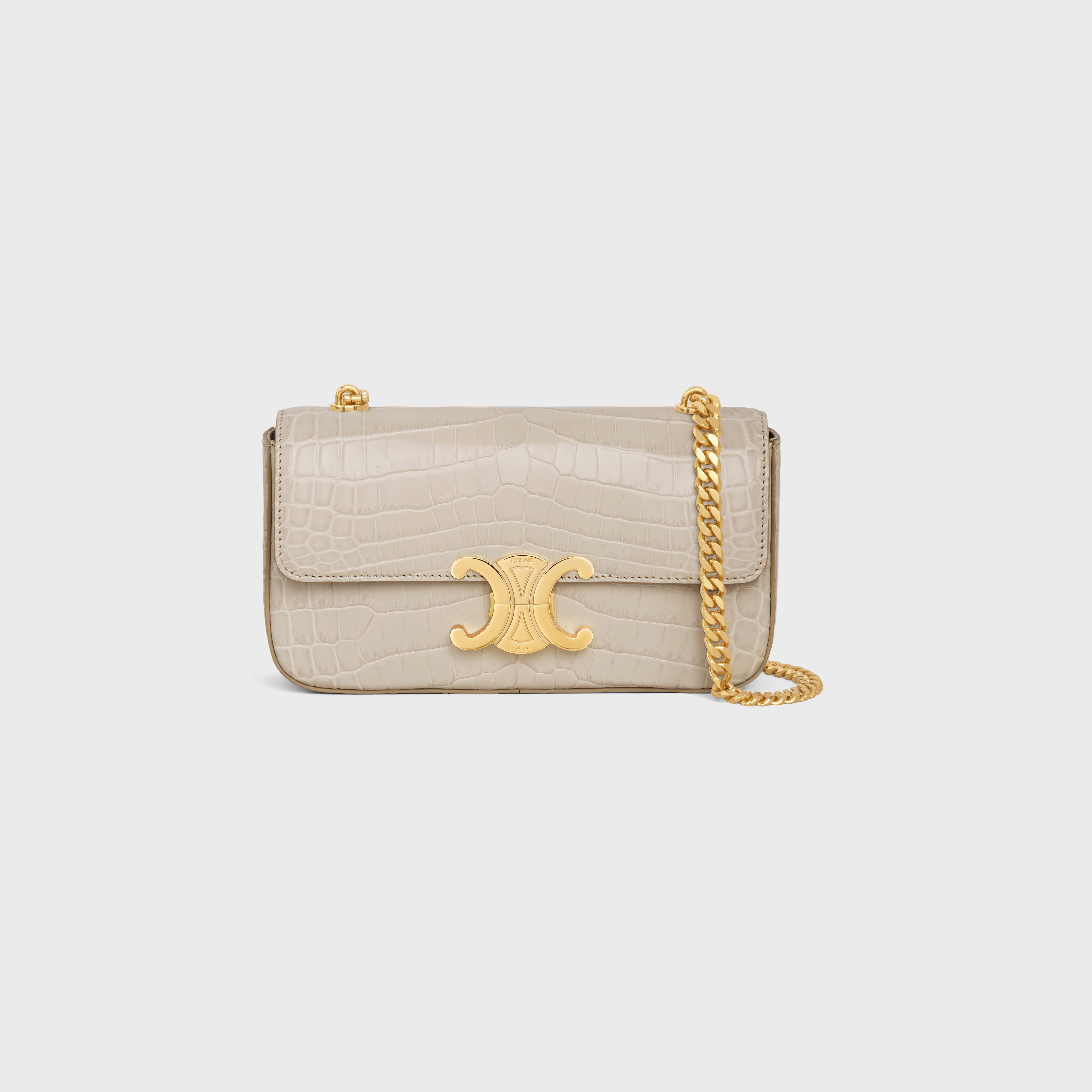 CHAIN SHOULDER BAG triomphe in Crocodile - 1