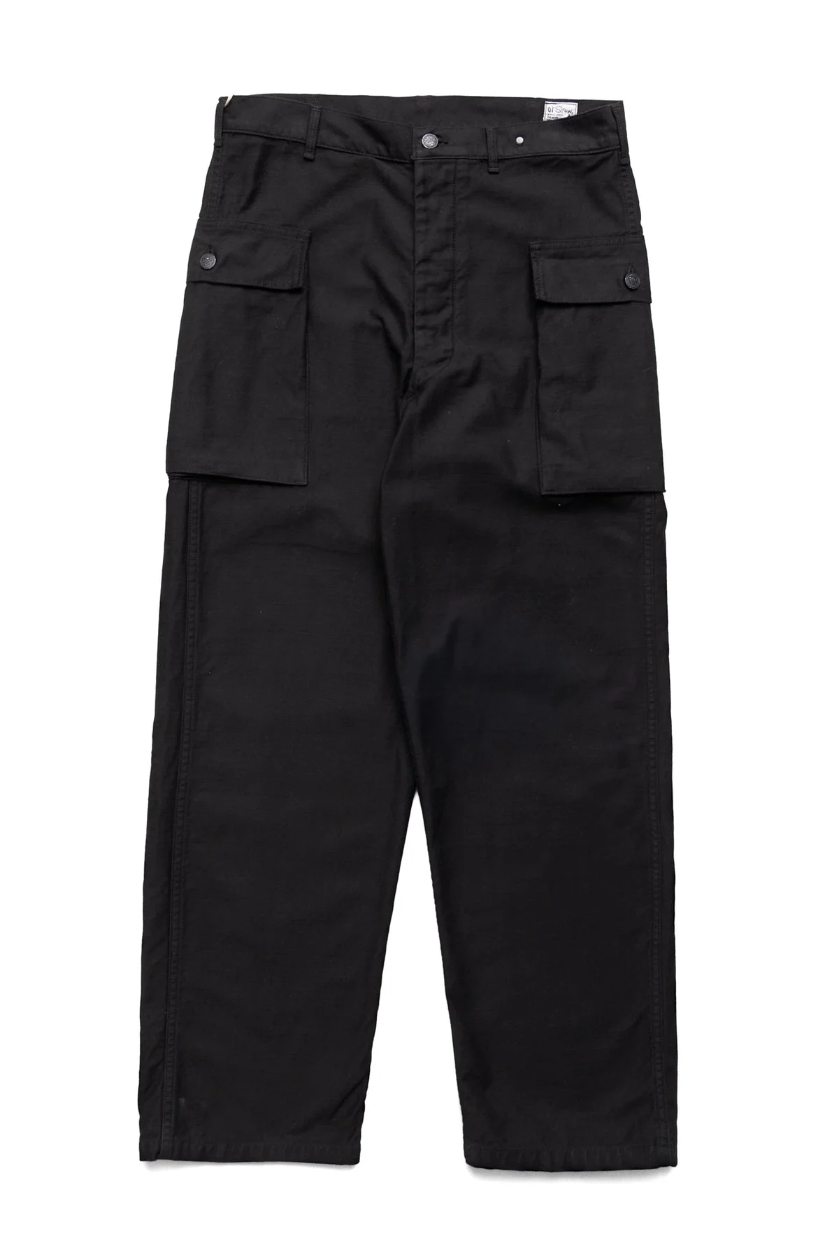 2 Pocket Cargo Pants (Reverse Sateen For Blue in Green) - Black - 1