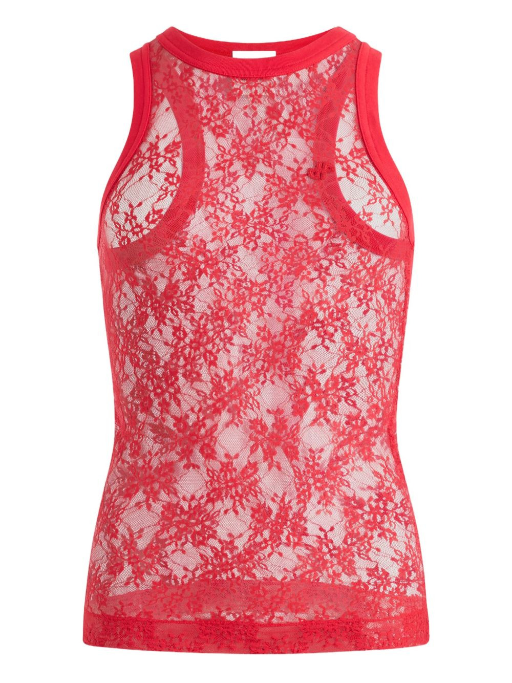 lace jersey tank top - 5