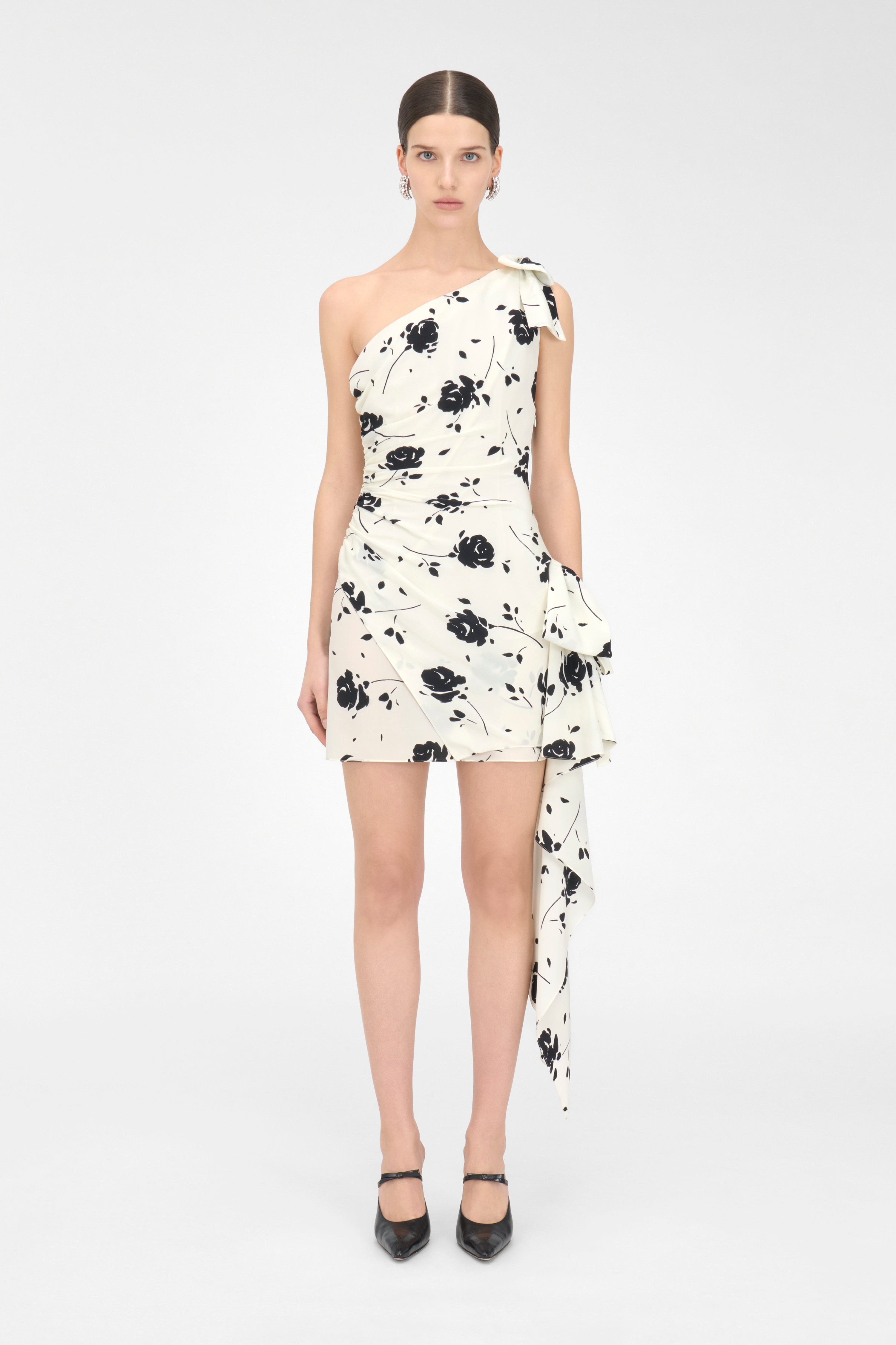 ROSE PRINT MINI DRESS - 3