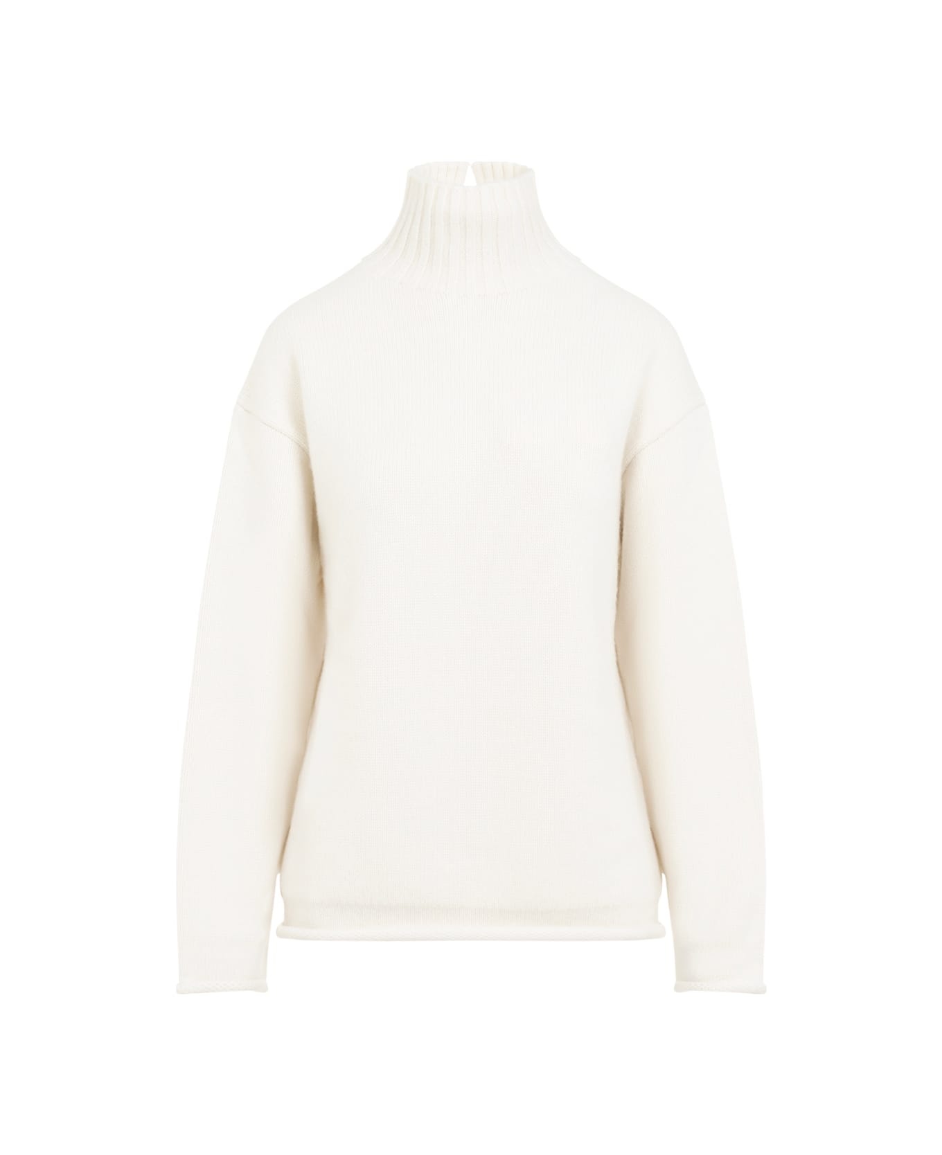 White Wool Sweatshirt - 2
