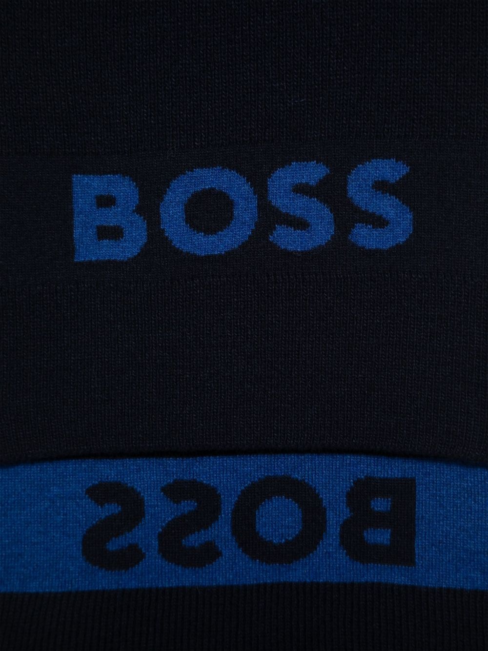 intarsia-logo scarf - 2