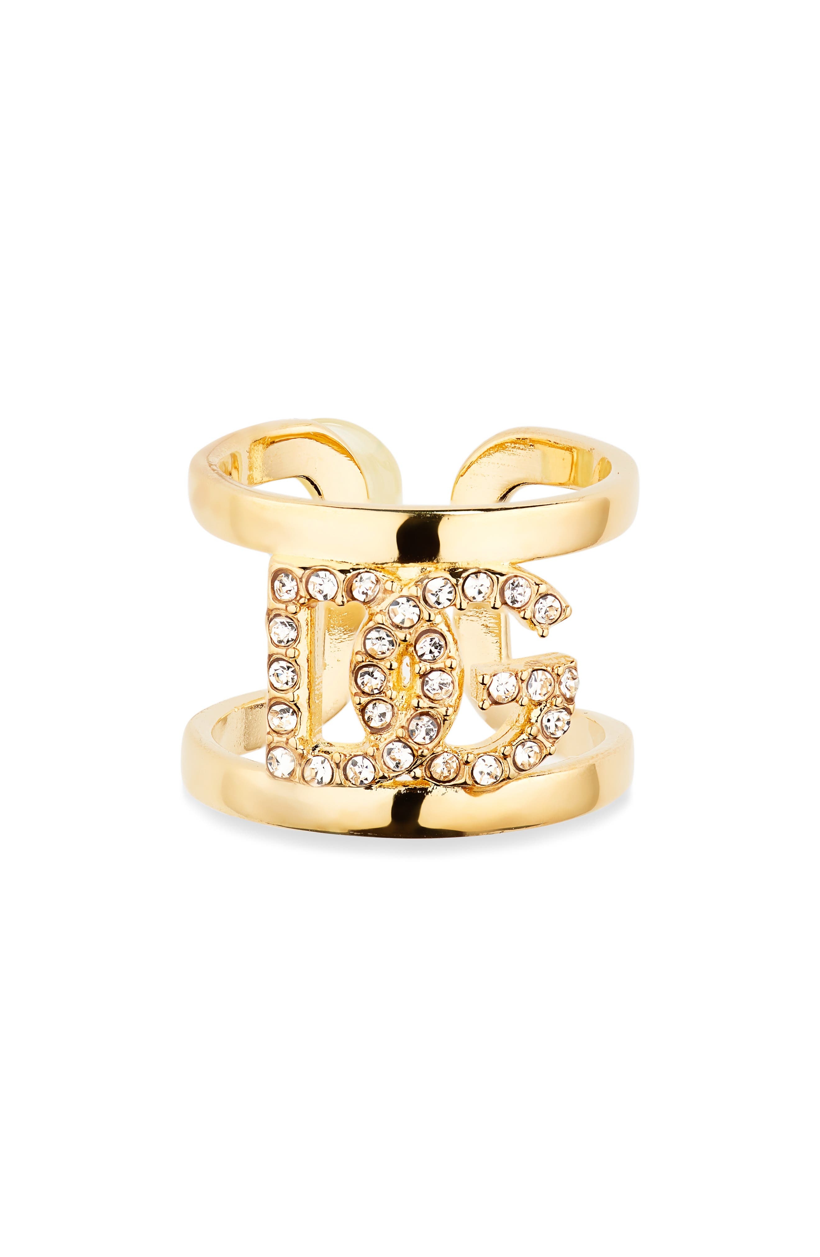 Crystal Embellished Logo Ear Cuff - 5