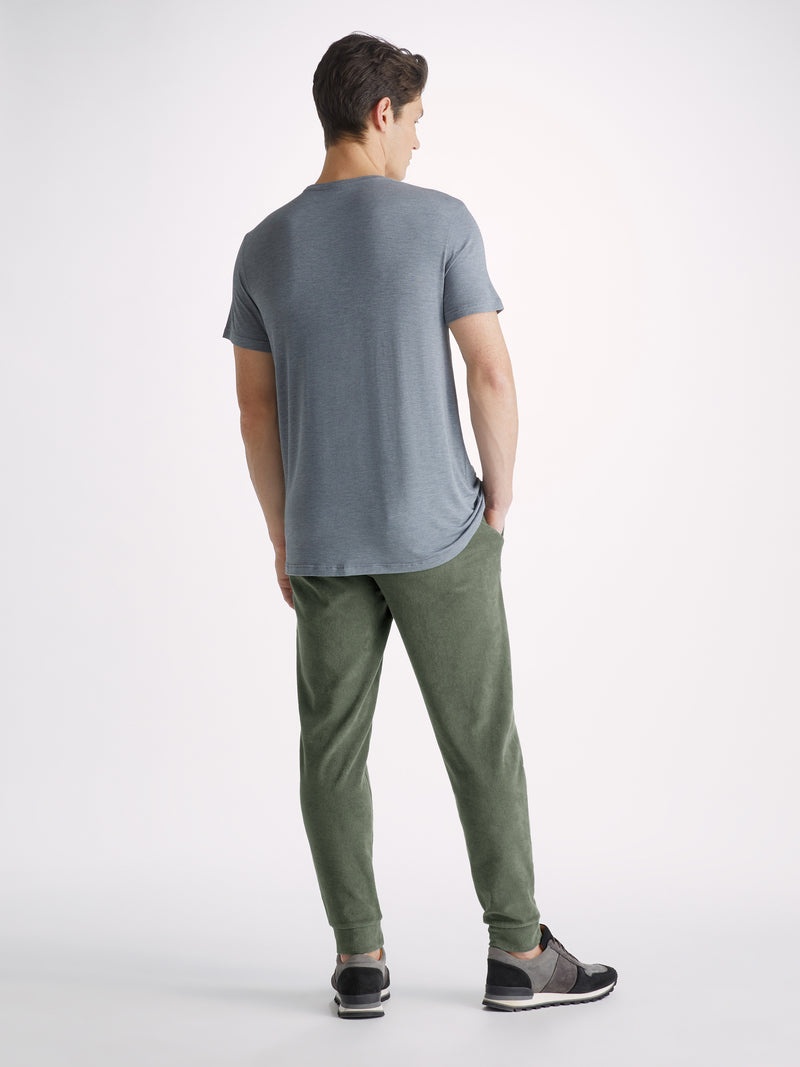 Men's Sweatpants Isaac Terry Cotton Soft Green - 4
