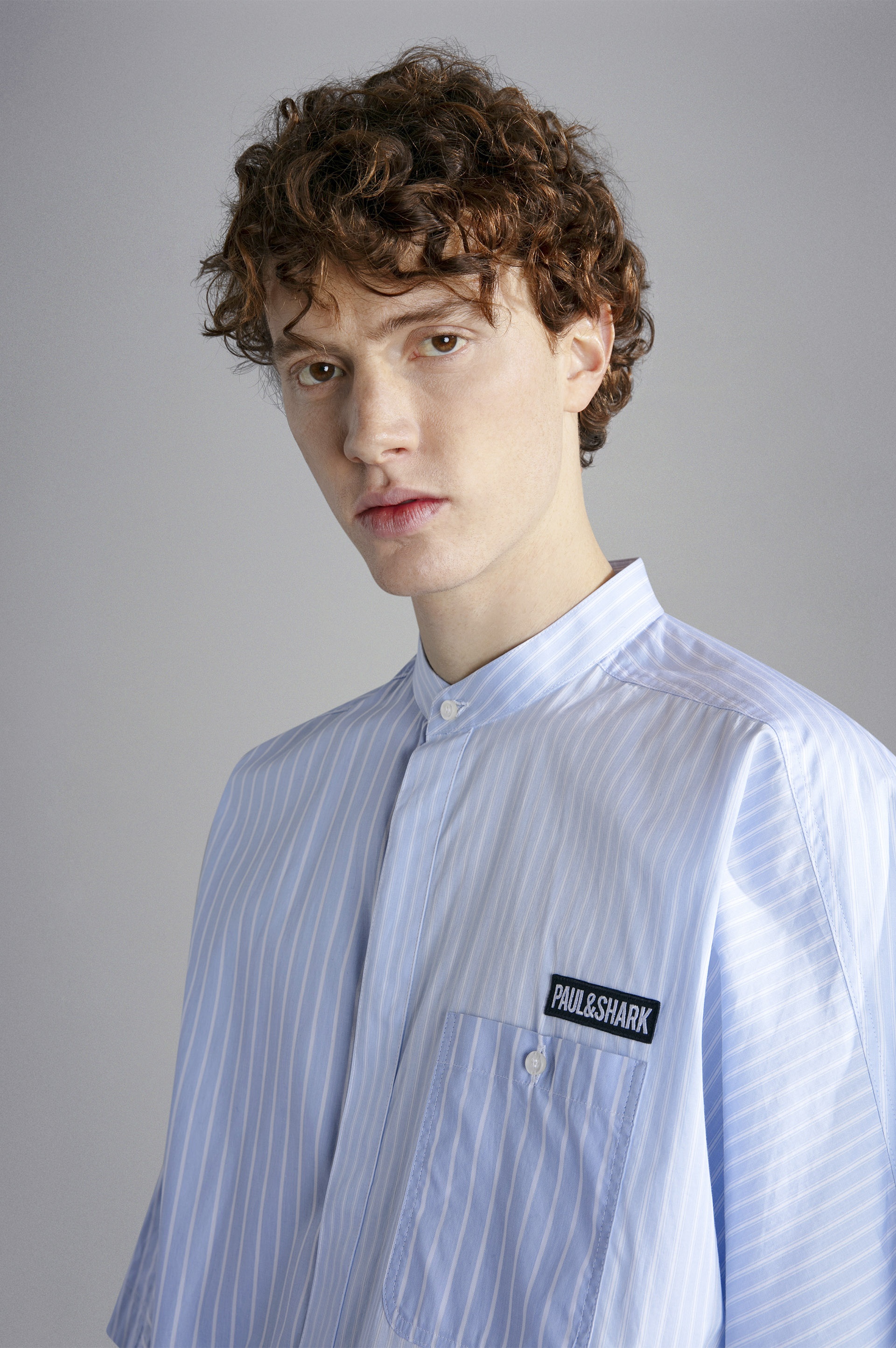 STIPED OVERSHIRT WITH KIMONO SLEEVES - 4