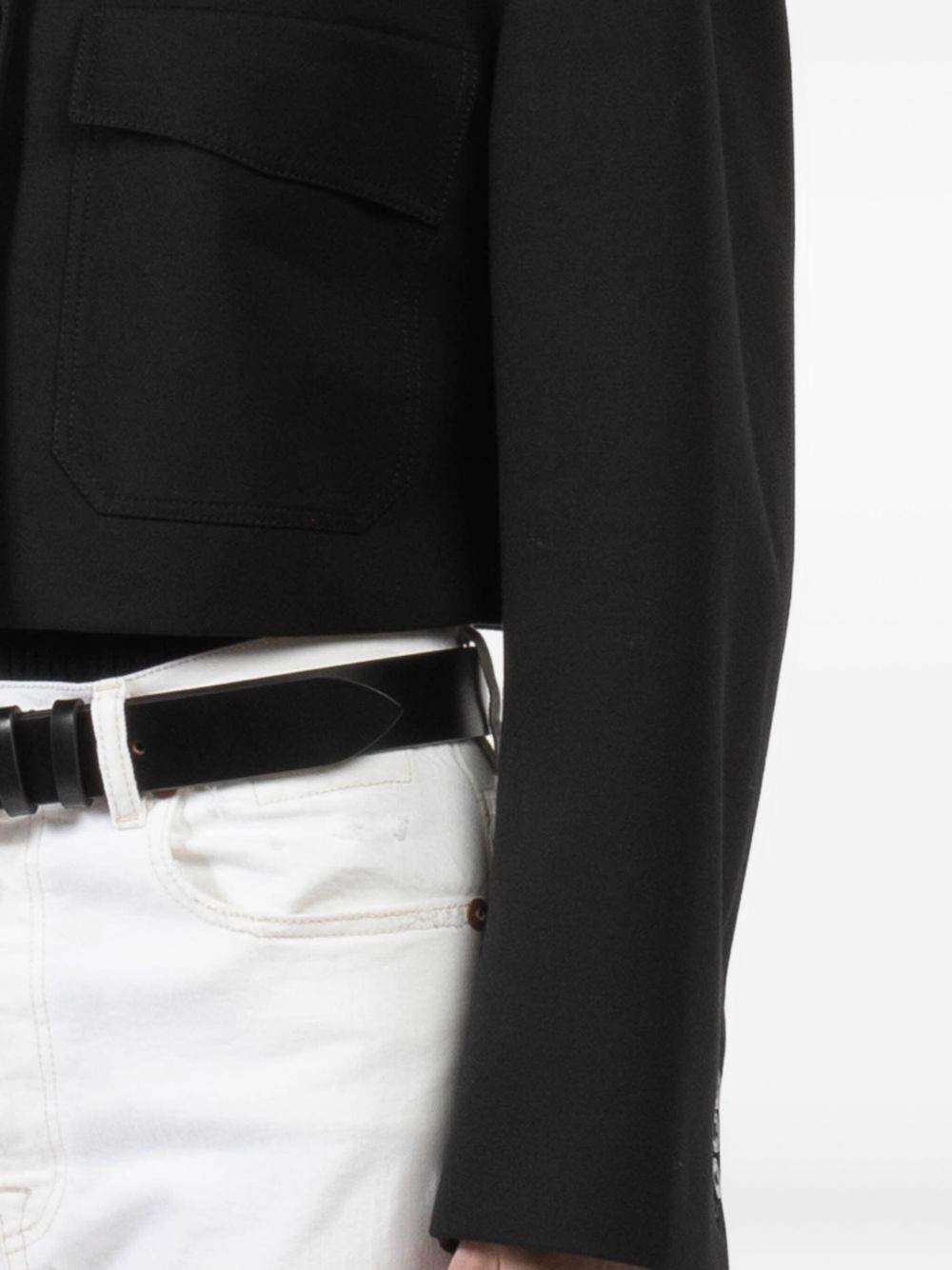 pocketed cropped jacket - 5