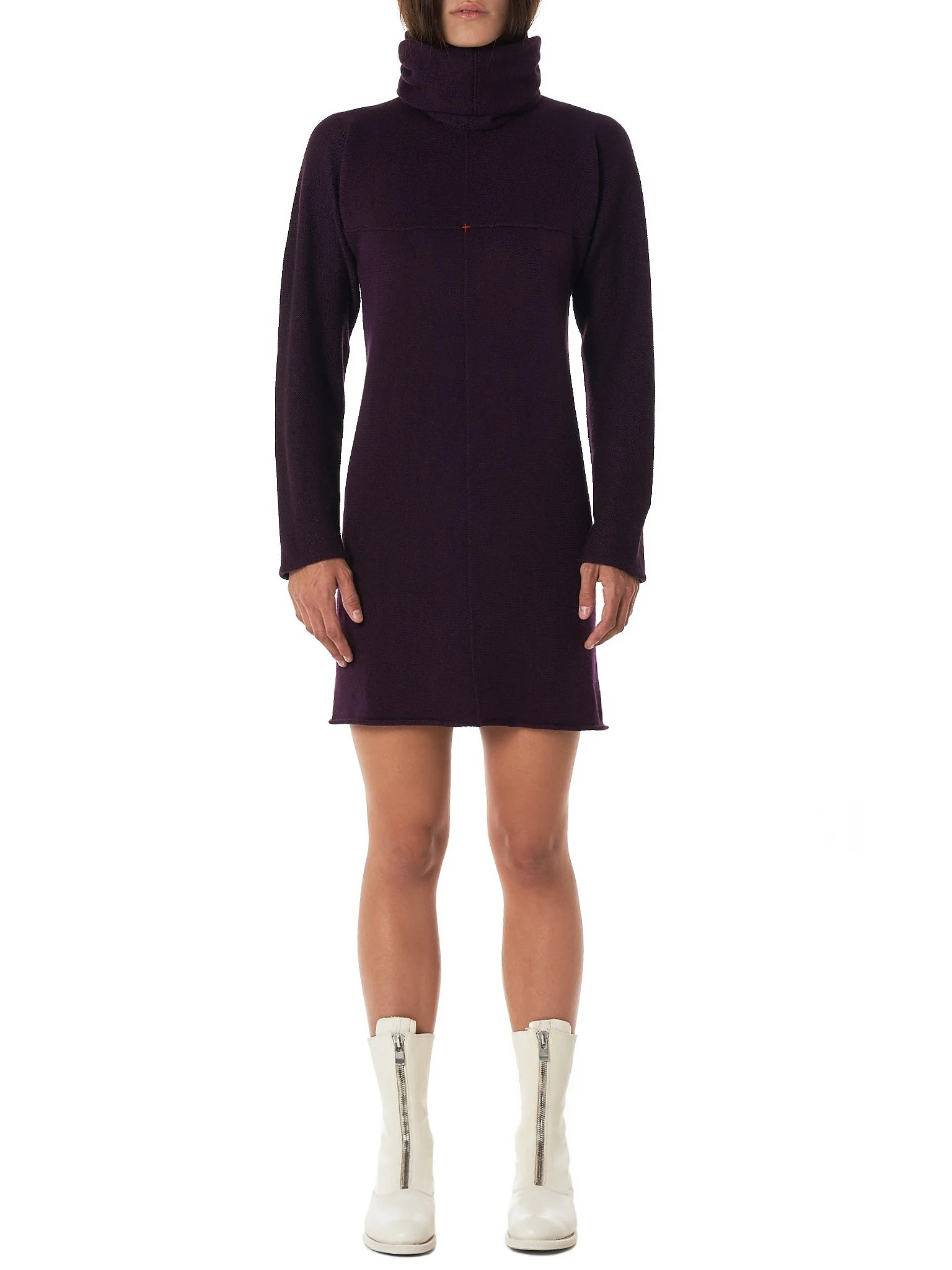 Single Cut Turtleneck Dress - 1