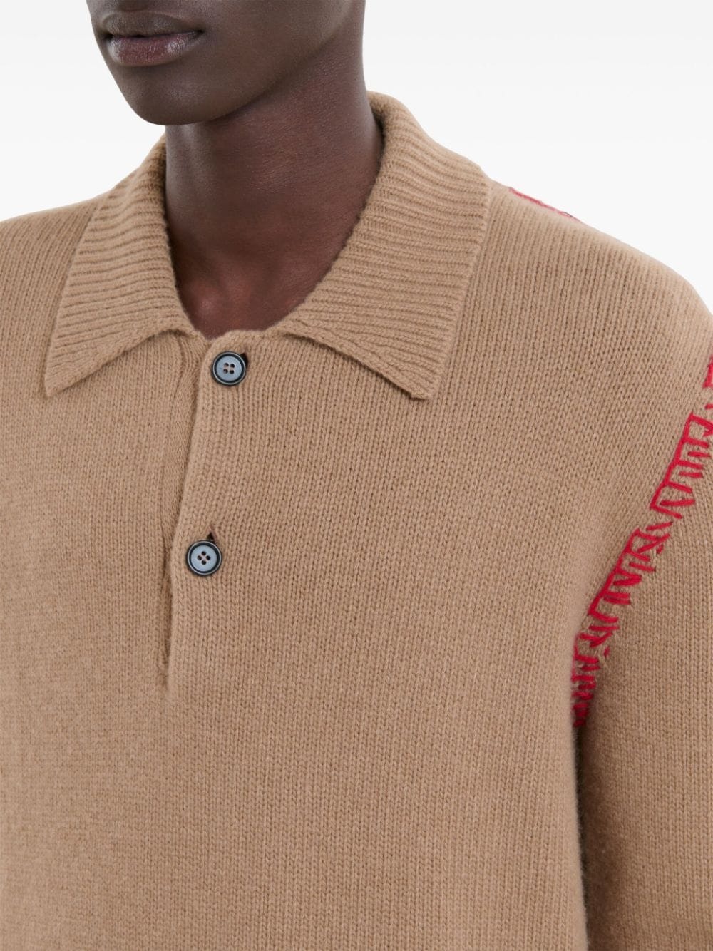 knitted polo shirt - 5