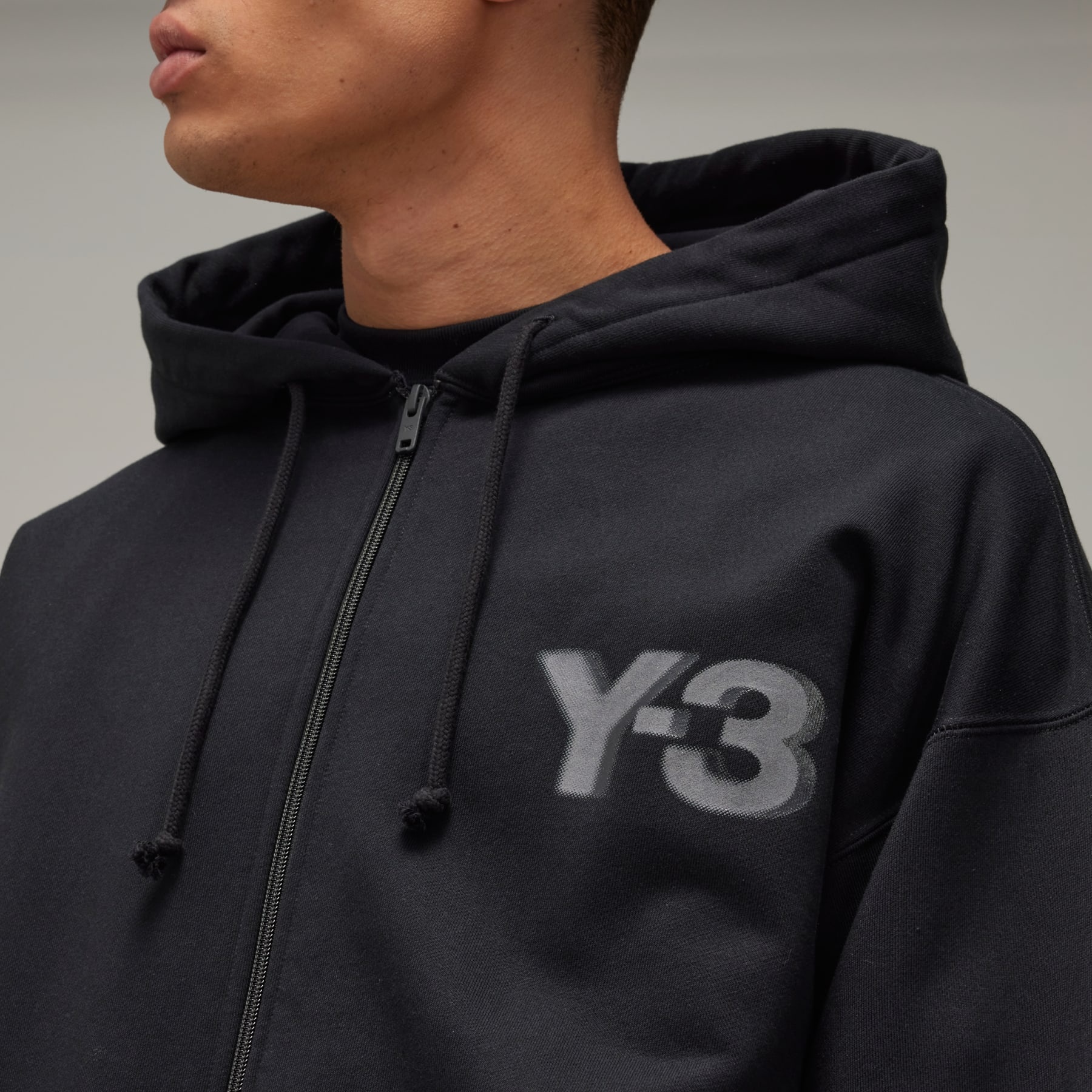 Y-3 Logo Zip Hoodie - 7