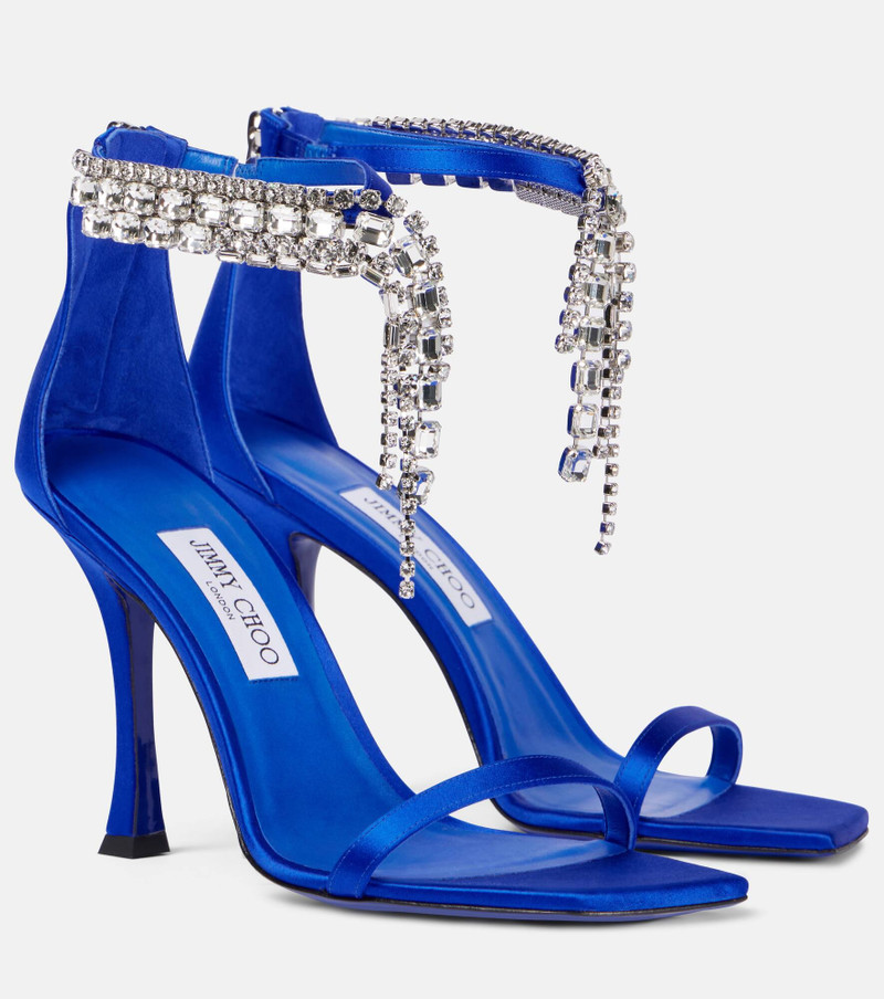 Verity 100 embellished satin sandals - 1