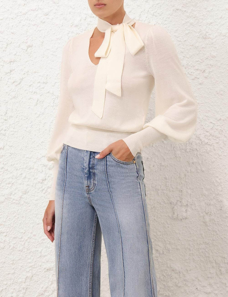 Zimmermann TIE NECK SWEATER outlook