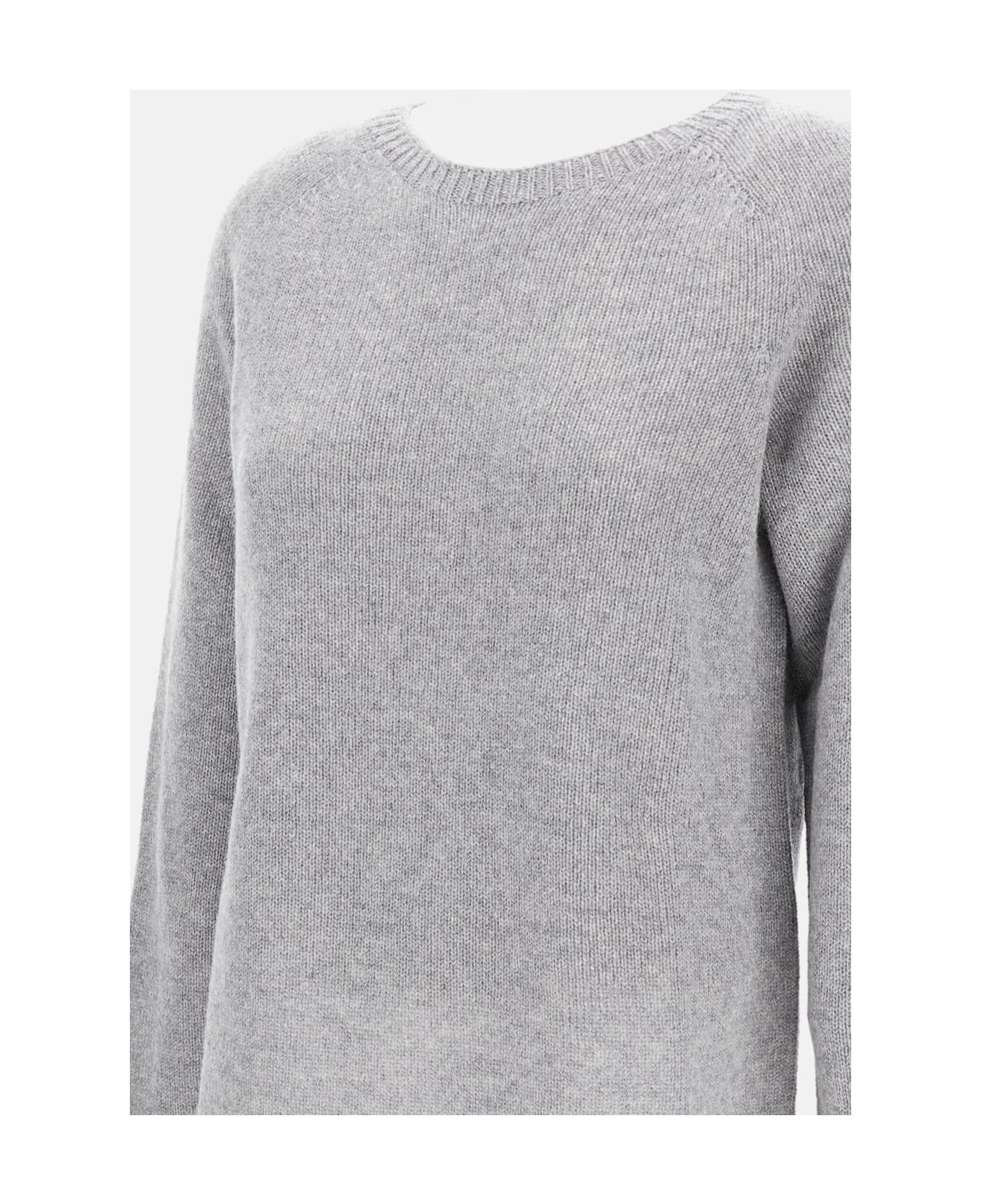 Crew Neck Cashmere Blend Pullover - 2