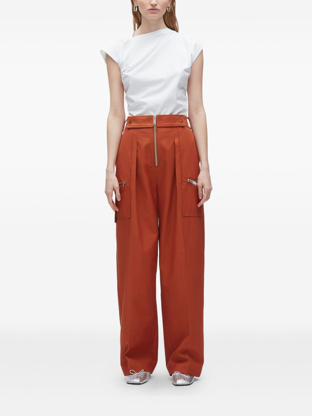 pleated zip-fly trousers - 2