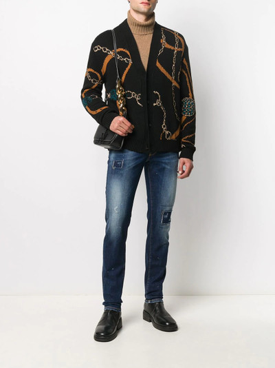 AMIRI patterned V-neck cardigan outlook