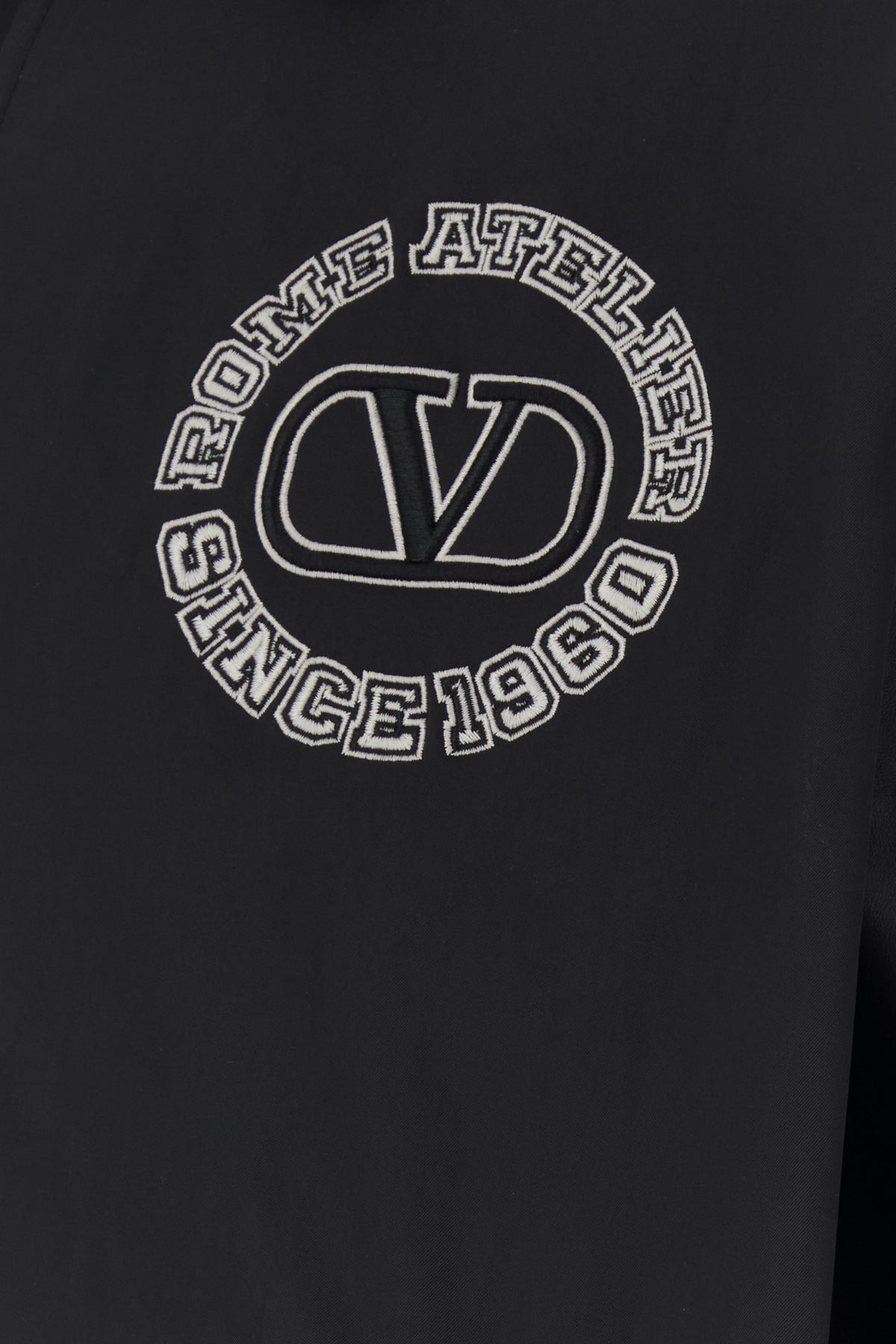 Black polyester blend windbreaker - 3