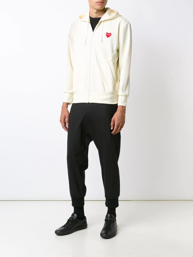 Comme des Garçons PLAY embroidered zipped hoodie outlook