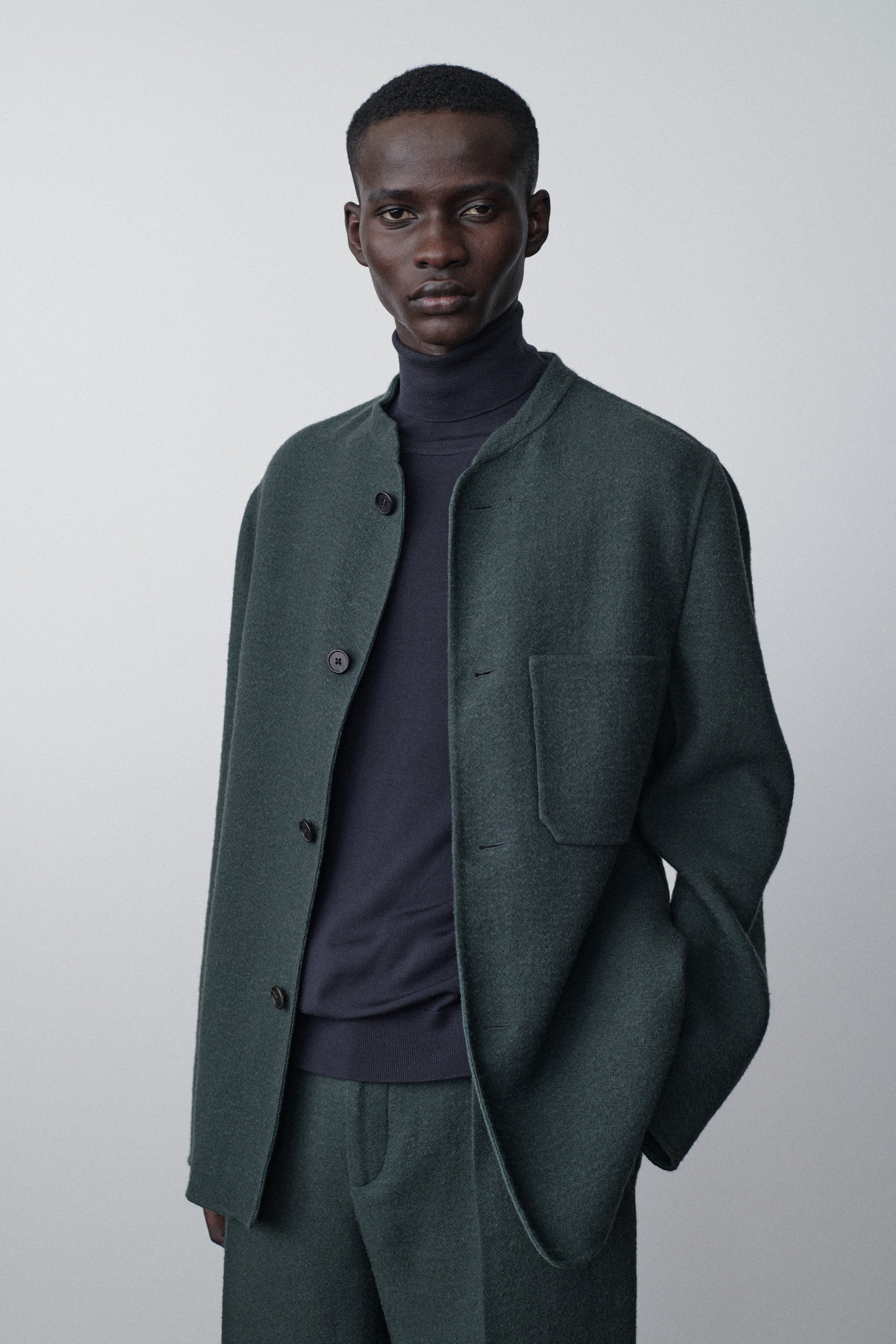 Everett Jacket in Virgin Wool and Linen - 3