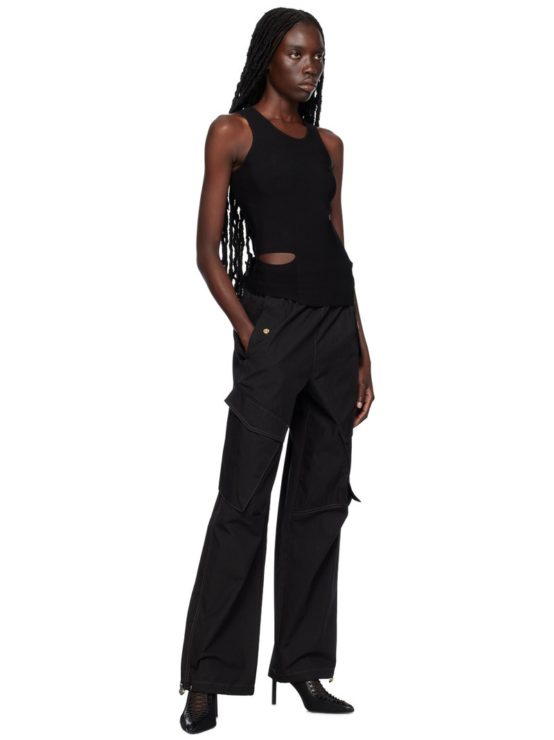 Dion Lee Black Slit Tank Top outlook