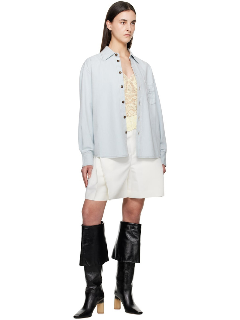 Victoria Beckham Blue Oversized Denim Shirt outlook