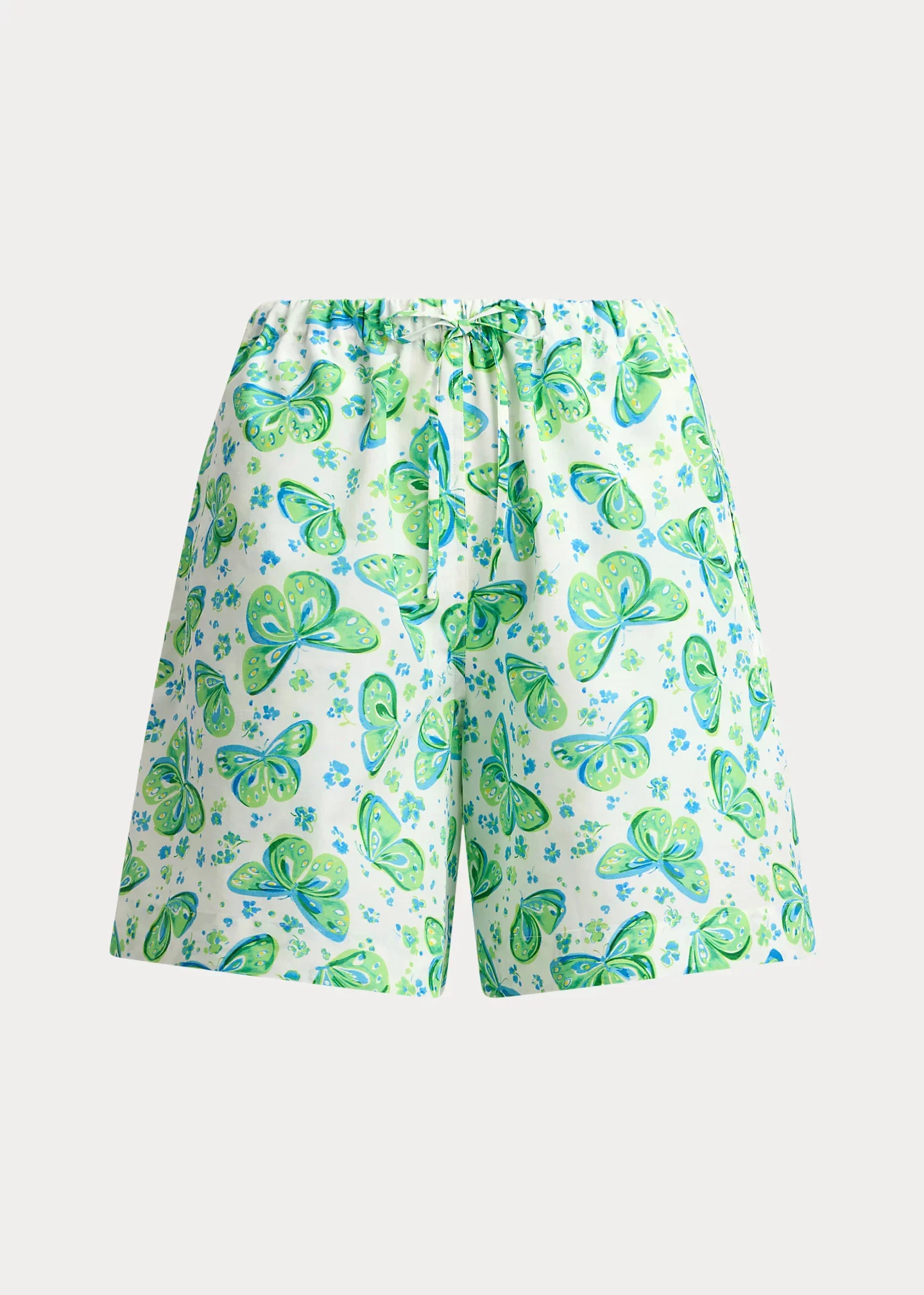 Printed Cotton-Linen Short - 1