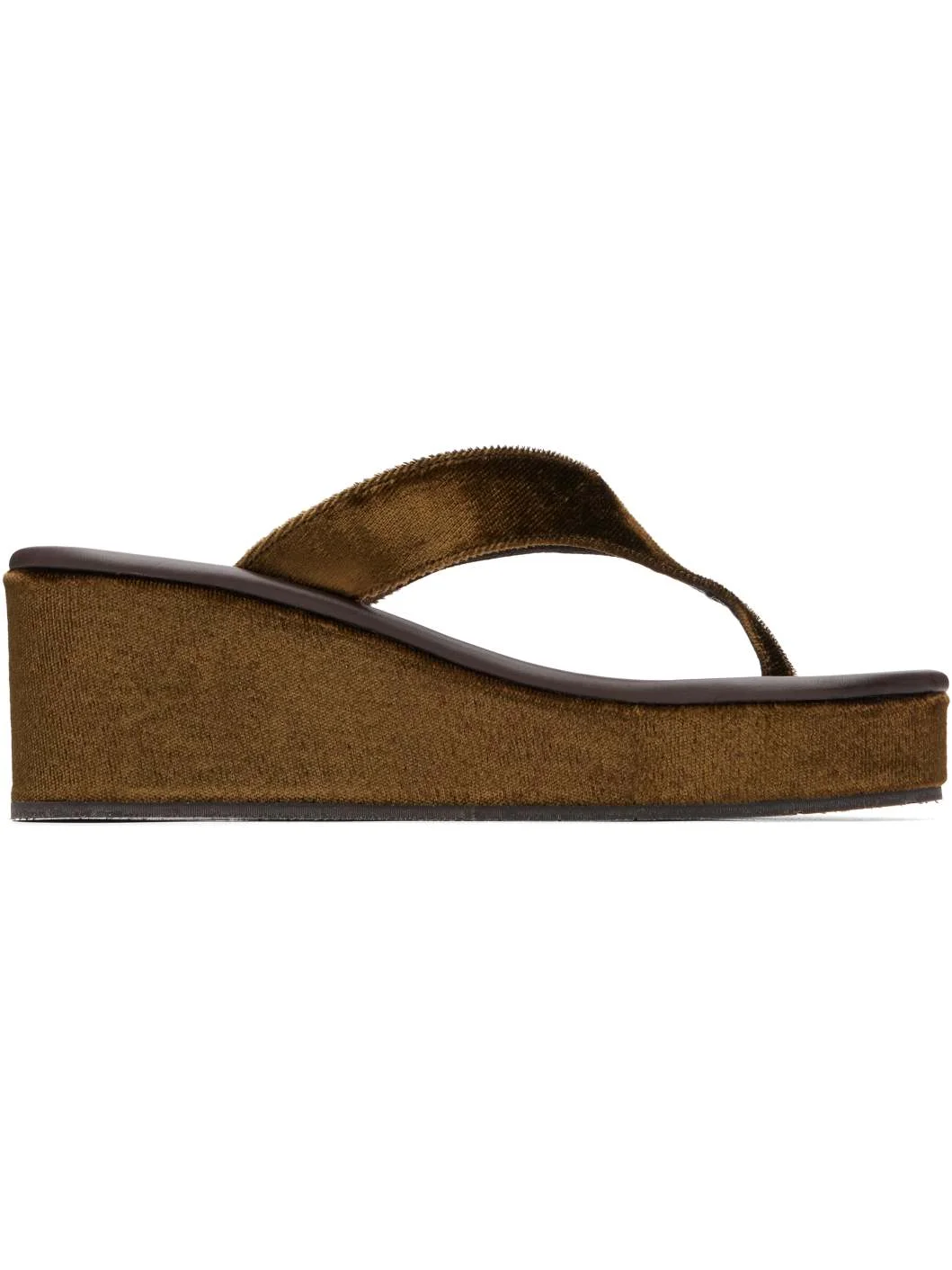 Khaki Charys Low Wedge Heeled Sandals - 1