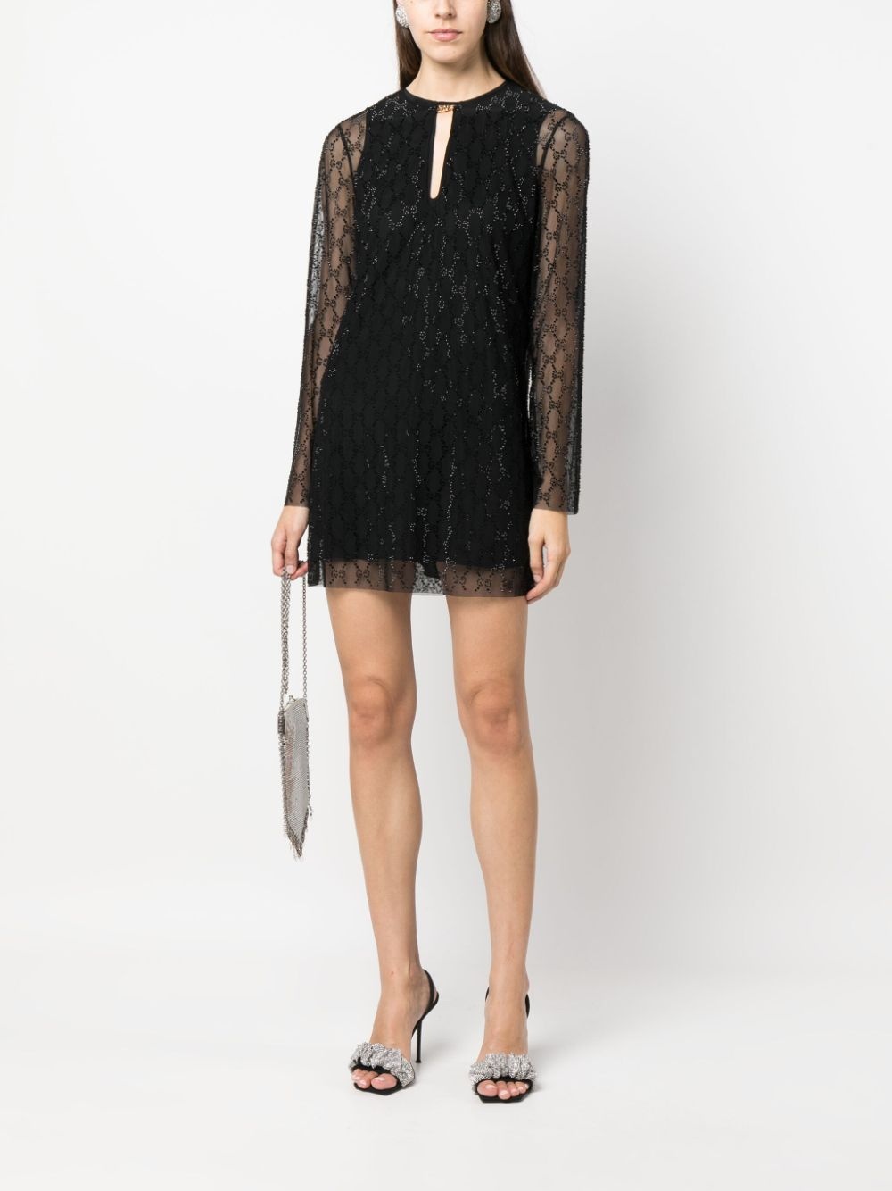 crystal GG tulle minidress - 2