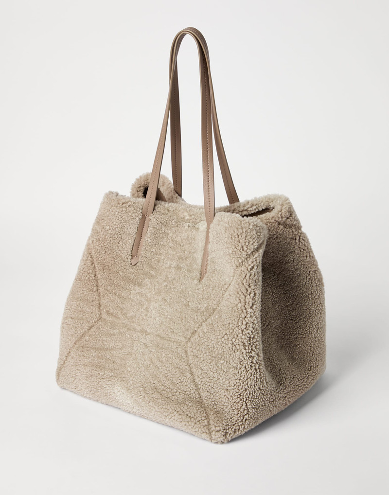 BC Duo bag in curly shearling with monili 3