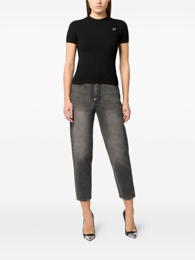 PHILIPP PLEIN monogram knitted T-shirt outlook