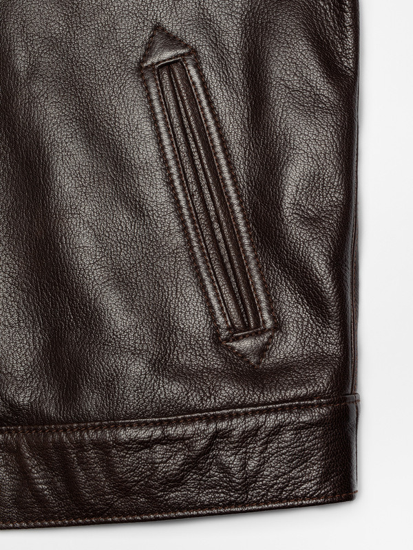 Joppe Western Leather Jacket Brown - 6