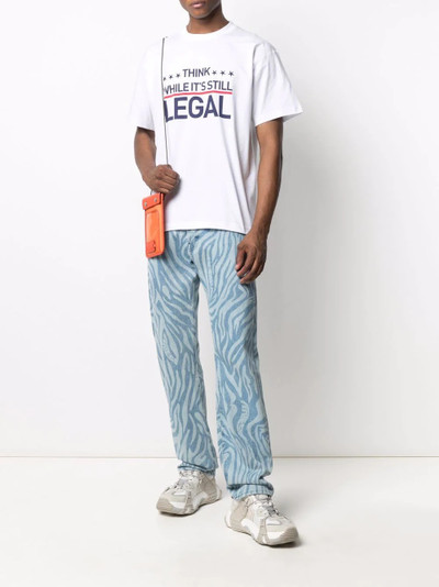 VETEMENTS slogan-print cotton T-shirt outlook