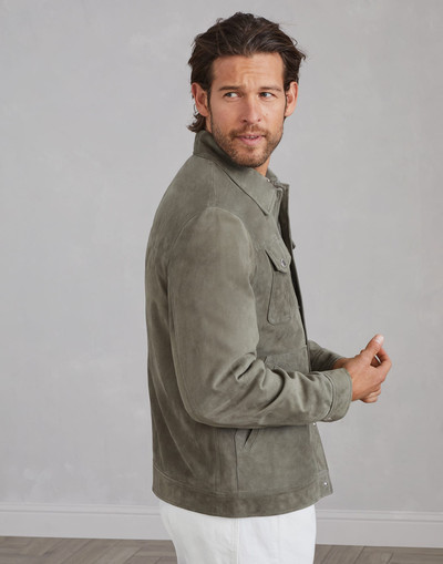 Brunello Cucinelli Suede shirt-style outerwear jacket outlook