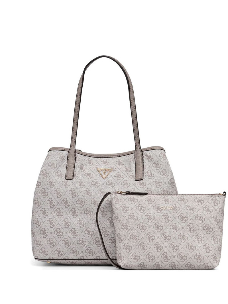 Victtoria monogram-pattern logo-plaque tote bag 1