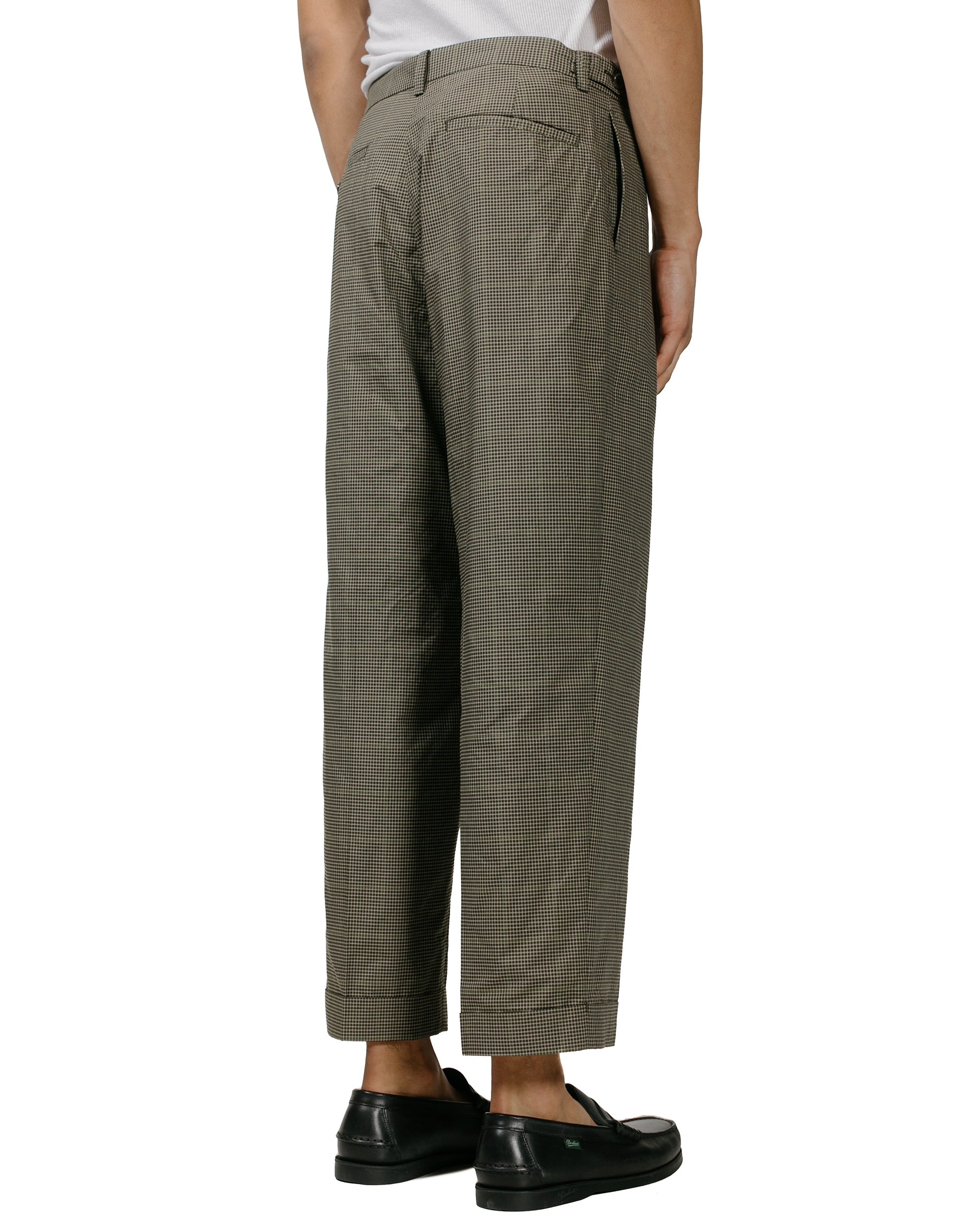 IVY Trousers Wide PE Plaid Olive - 3