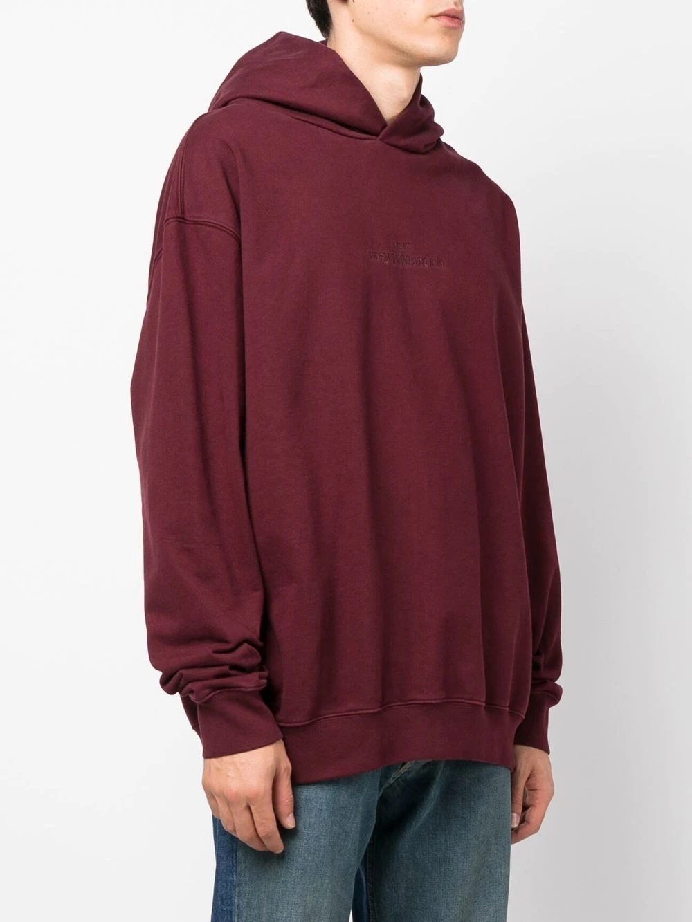 embroidered-logo detail hoodie - 4