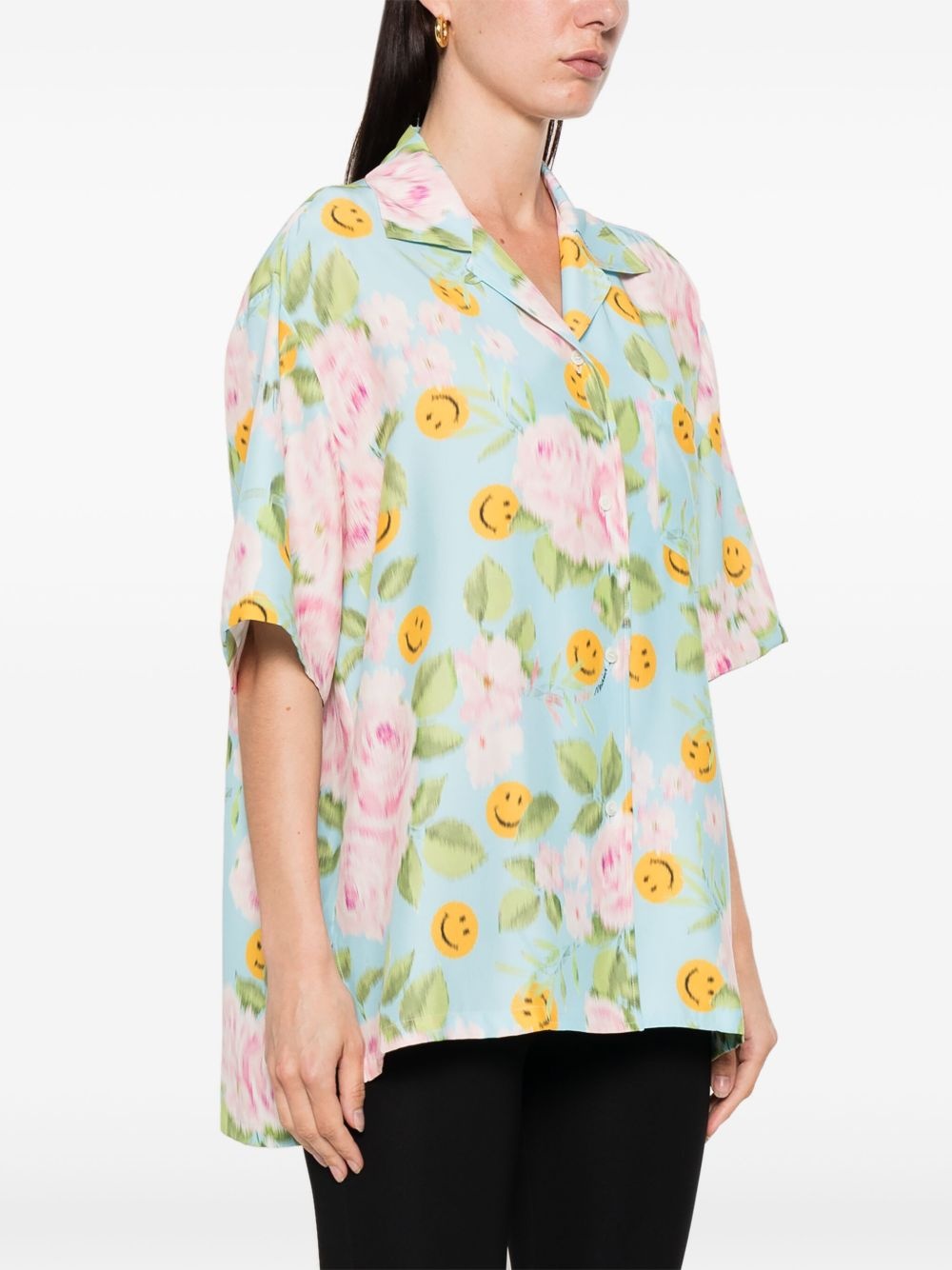 x Smiley silk shirt - 3