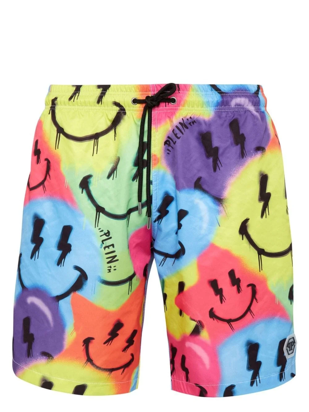 smiley face-print swim trunks - 1