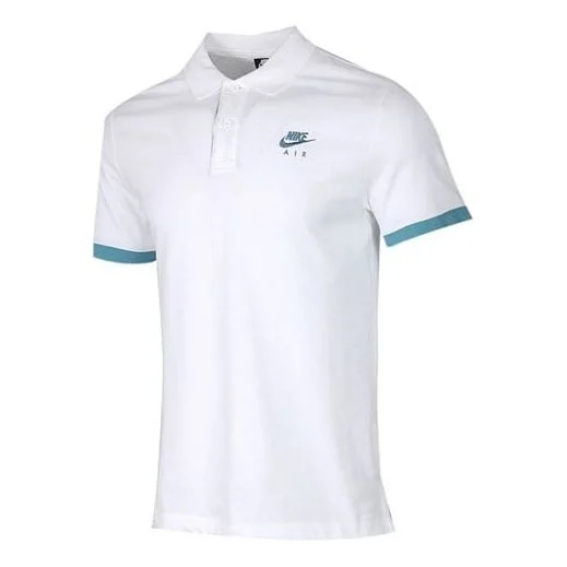 Nike Colorblock lapel Short Sleeve Polo Shirt White CW5248-100 - 1