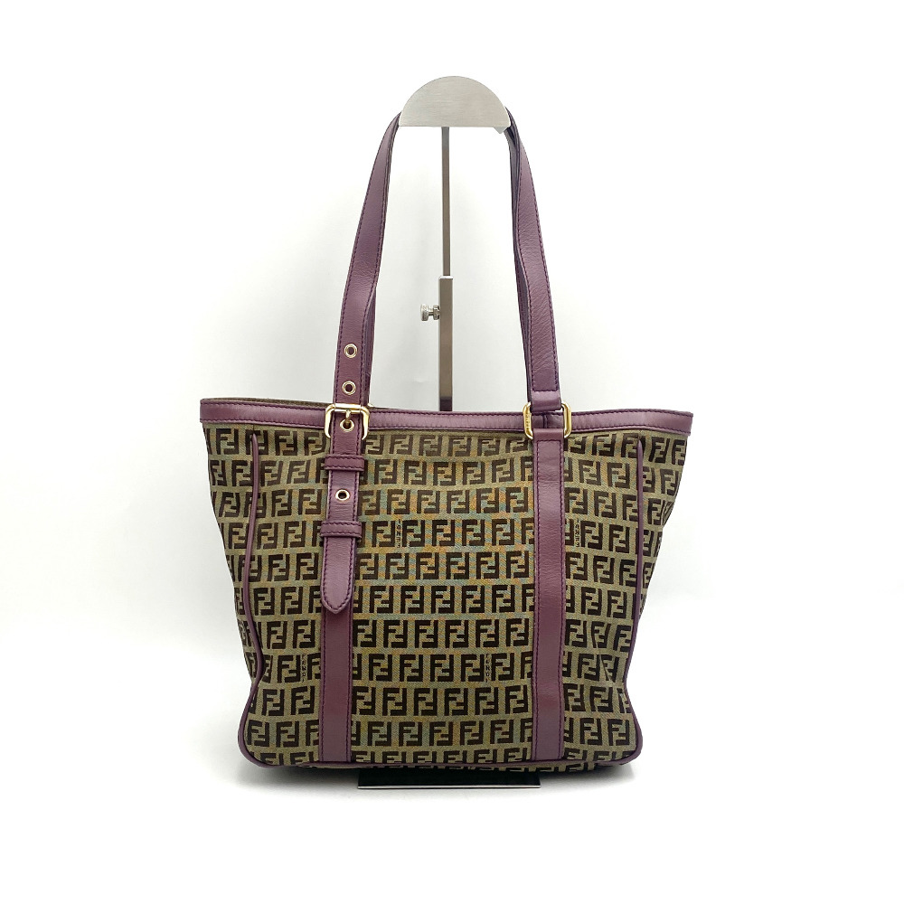 Fendi Beige Zucchini Fabric Shopper Bag - 3