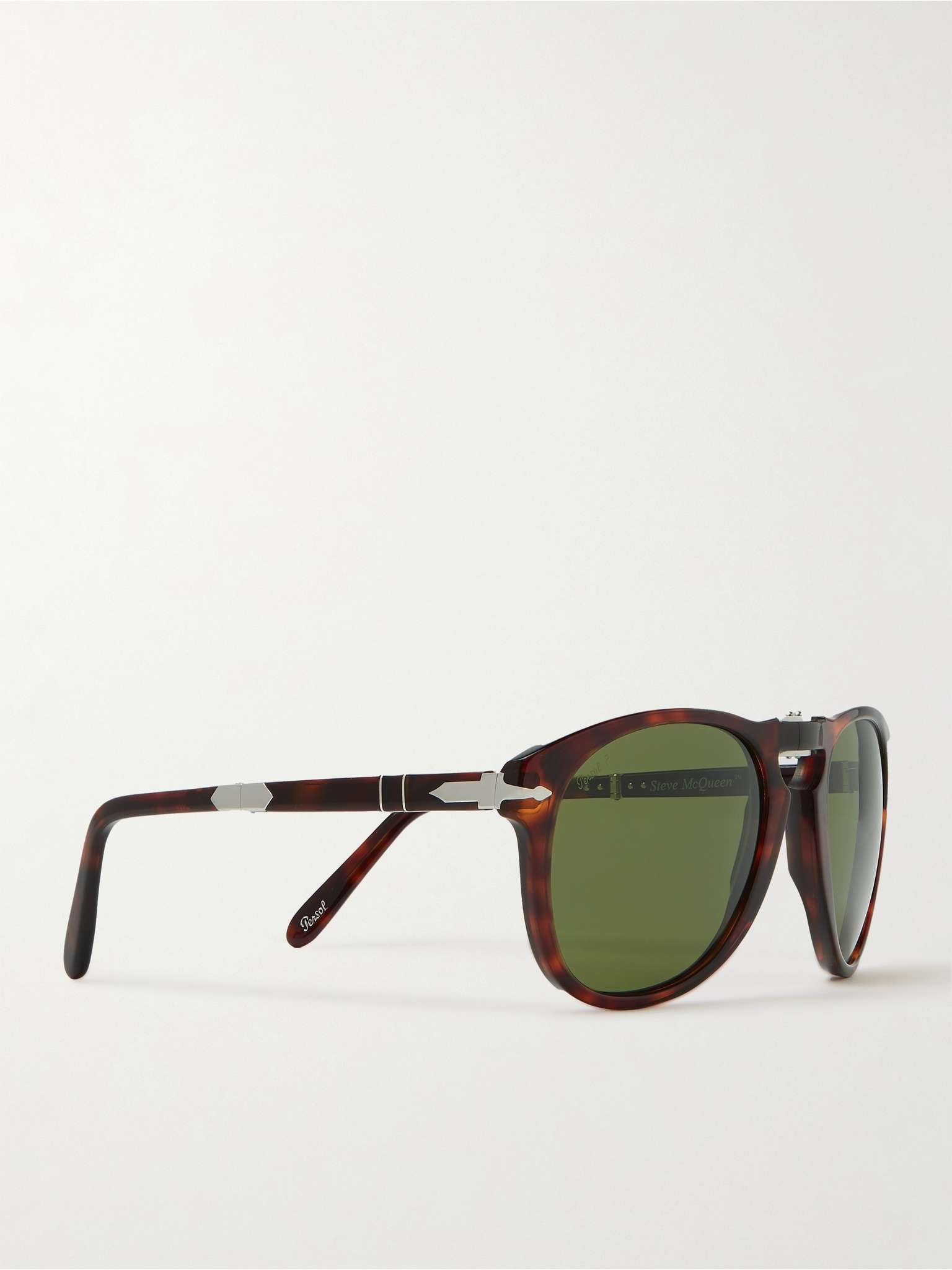 Folding D-Frame Tortoiseshell Acetate Polarised Sunglasses - 3