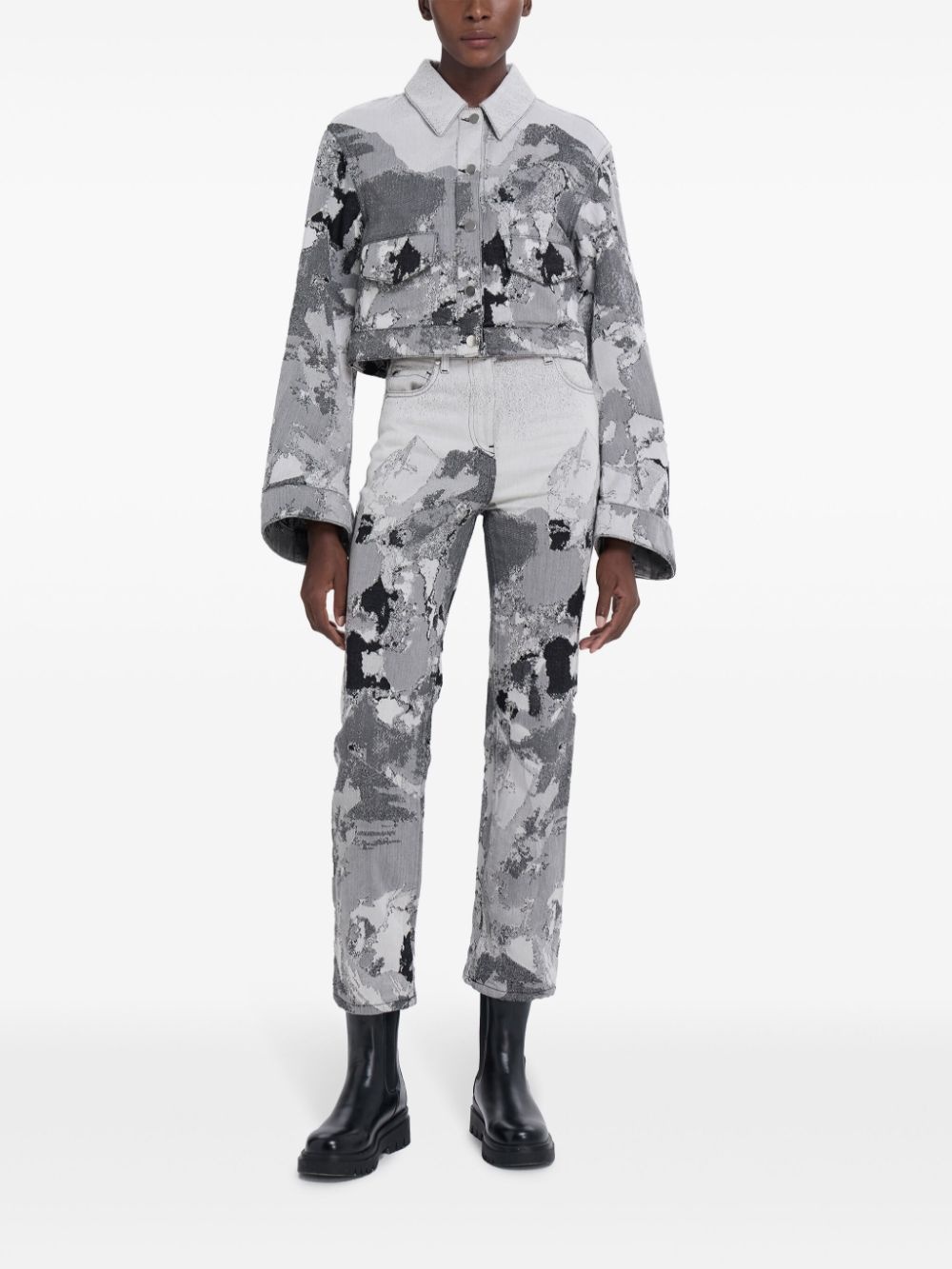 abstract-pattern jeans - 2