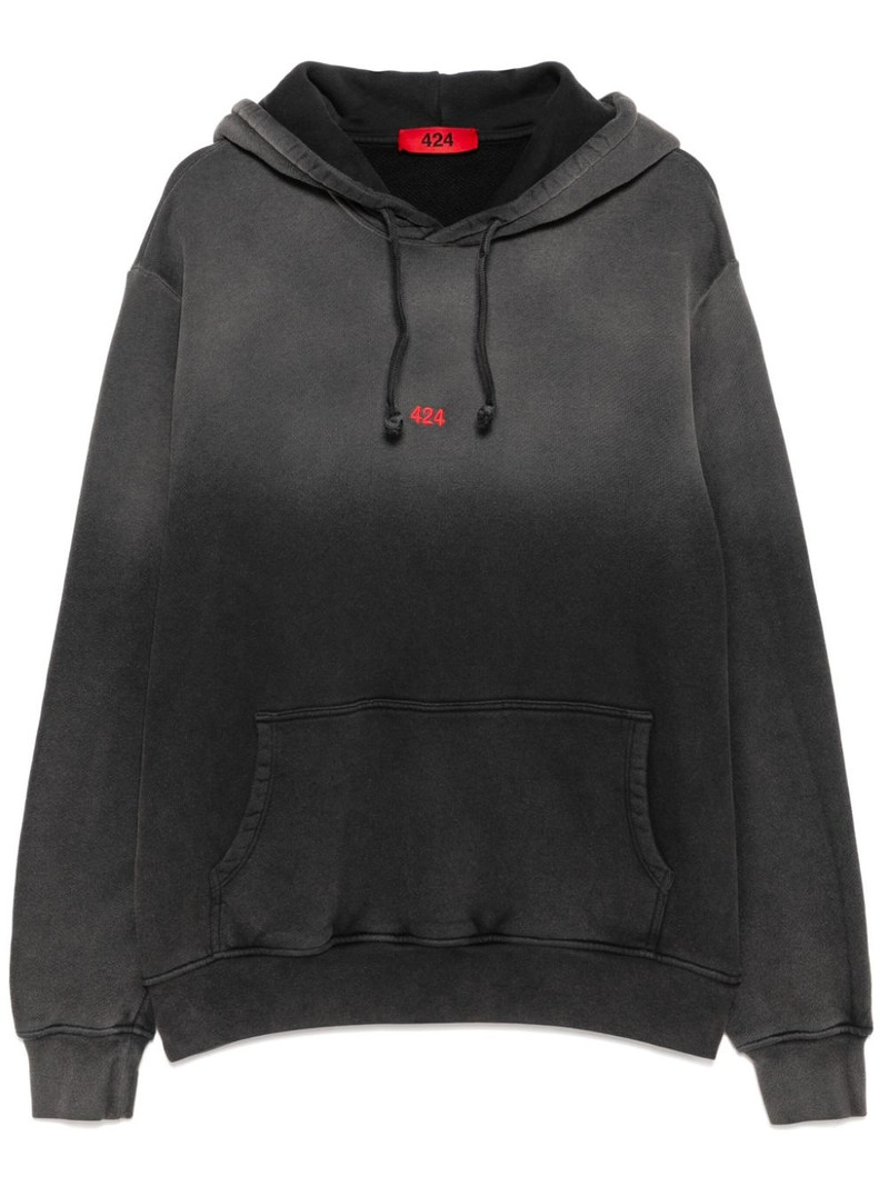 logo-embroidered hoodie 1