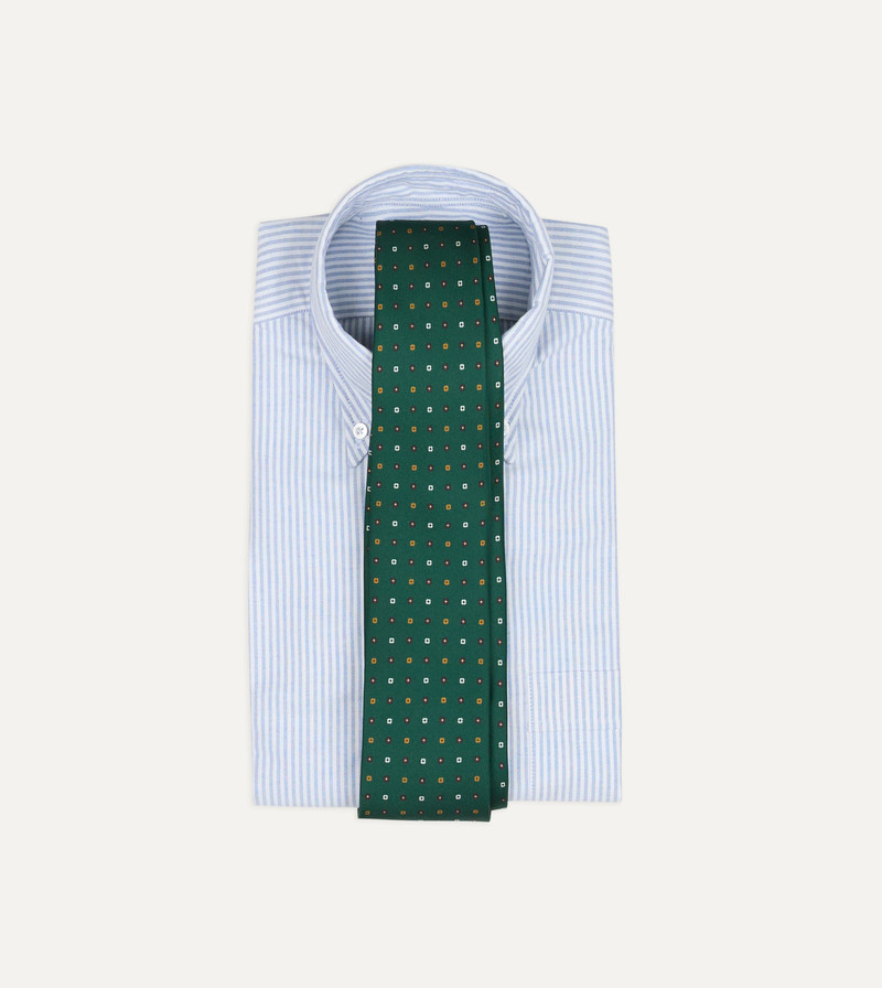 Drake's Drake’s for St. Regis Geometric Flower Print Silk Self-Tipped Tie outlook