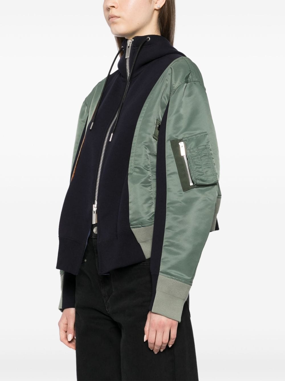 panelled bomber jacket - 3