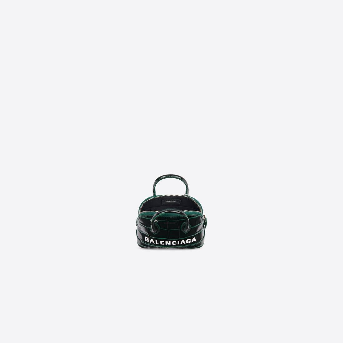 Women's Ville Mini Handbag Crocodile Embossed in Forest Green - 5