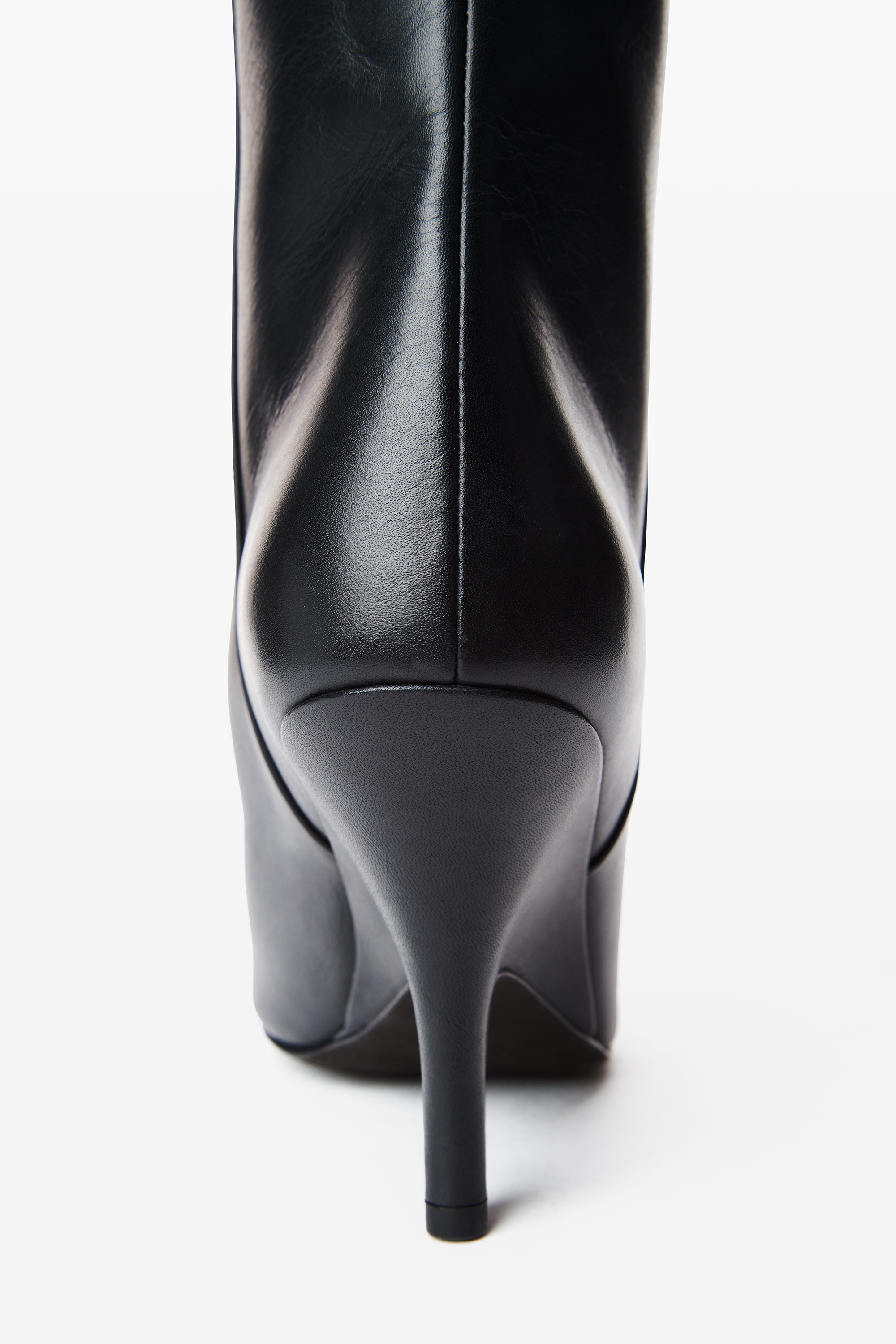 Diablo Tall Boot with Open Back in Leather - 6