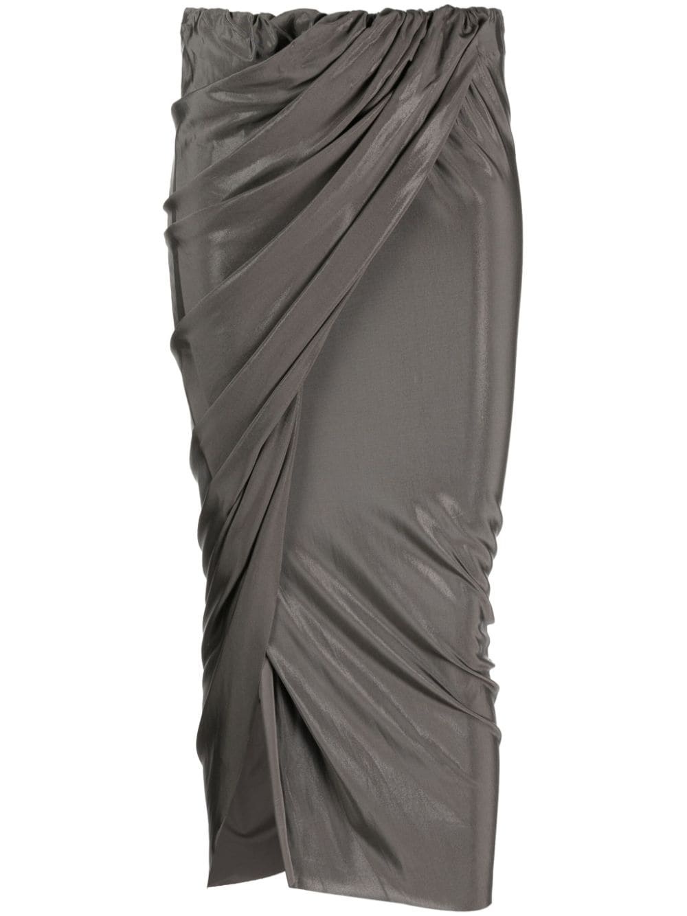 high-waisted draped skirt - 1