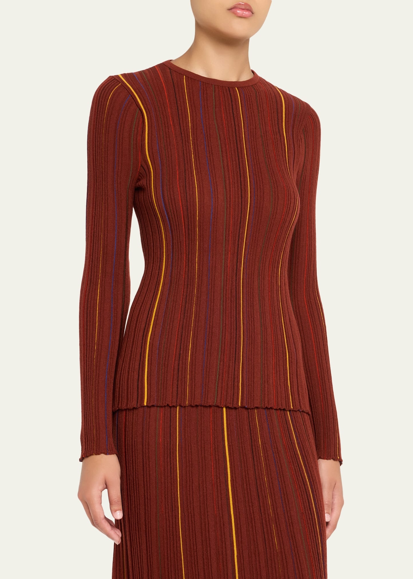 Augie Striped Crewneck Sweater - 4