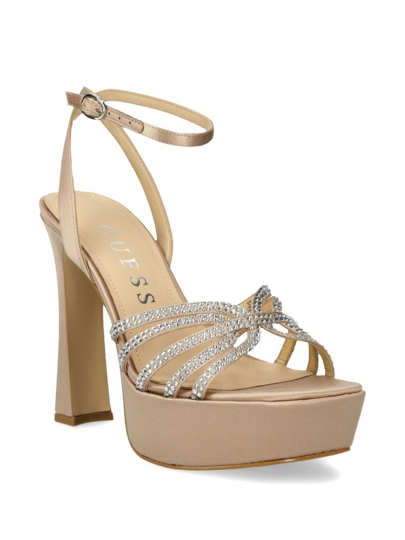 GUESS USA 135mm rhinestone-satin sandals outlook