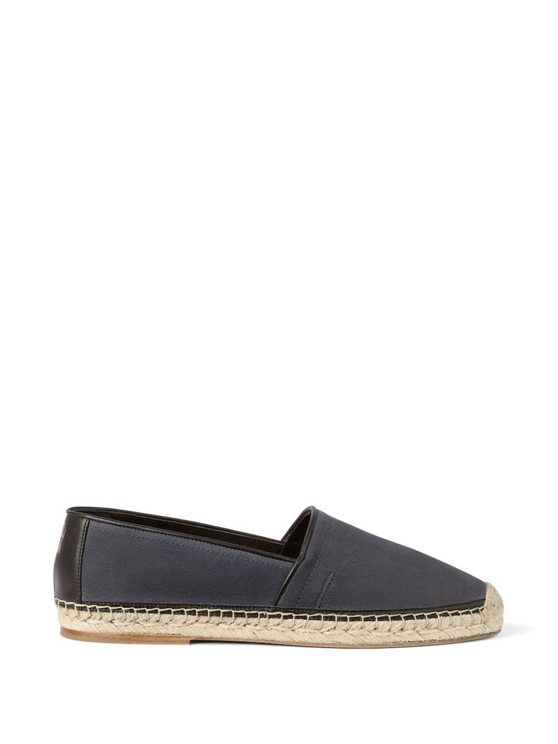 grained-calfskin espadrilles with piping 1
